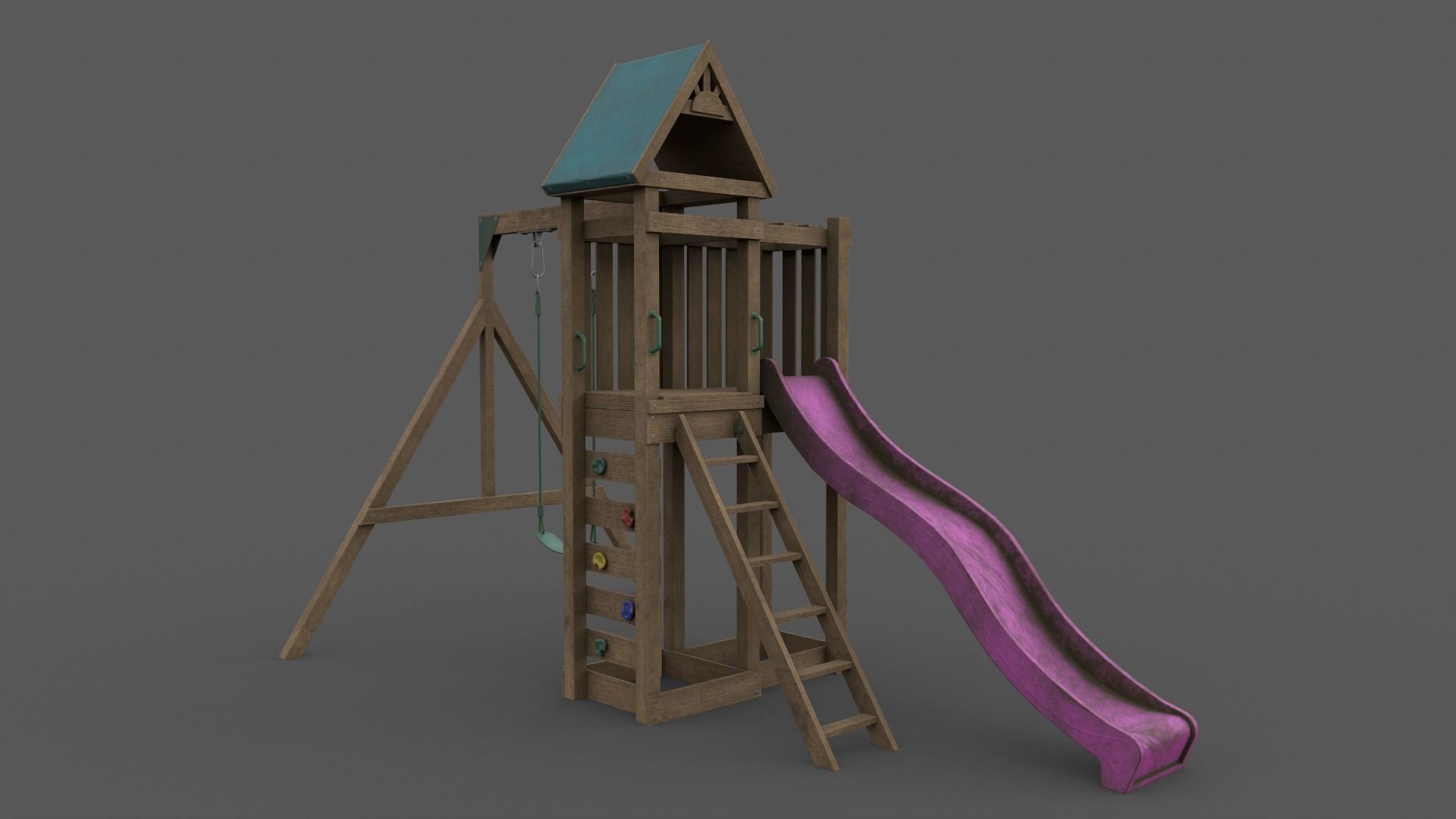 PBR Playground Jungle Gym 02 Low-poly 3D model_11