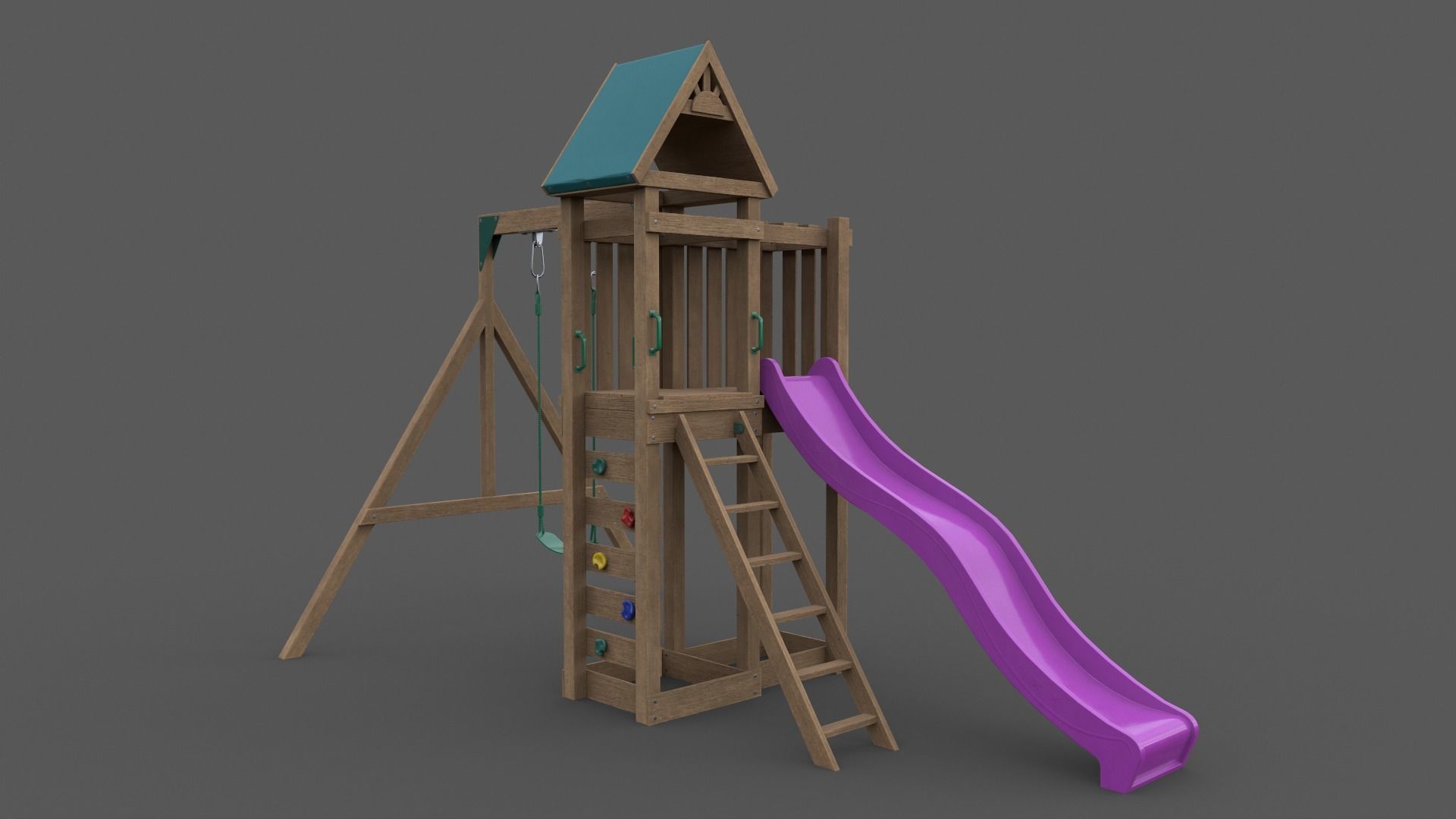 PBR Playground Jungle Gym 02 Low-poly 3D model_12