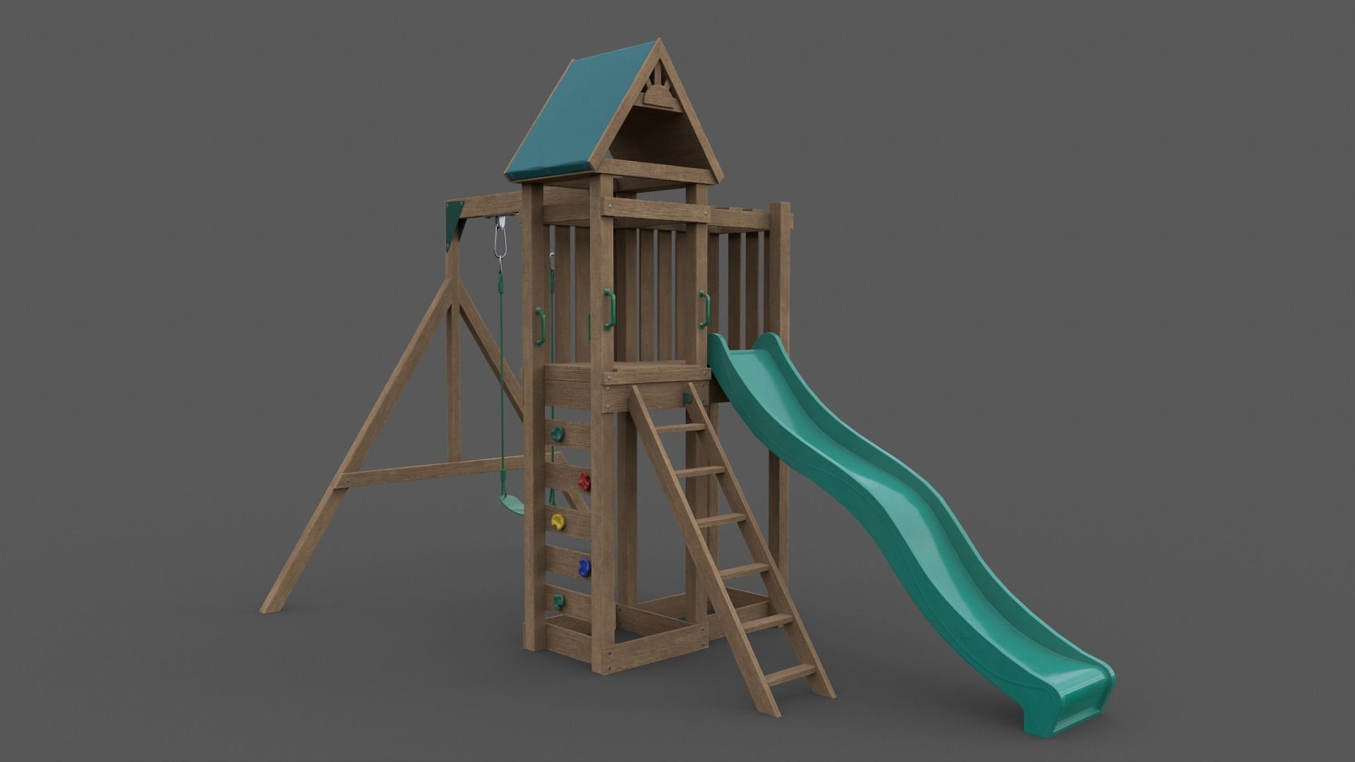 PBR Playground Jungle Gym 02 Low-poly 3D model_6