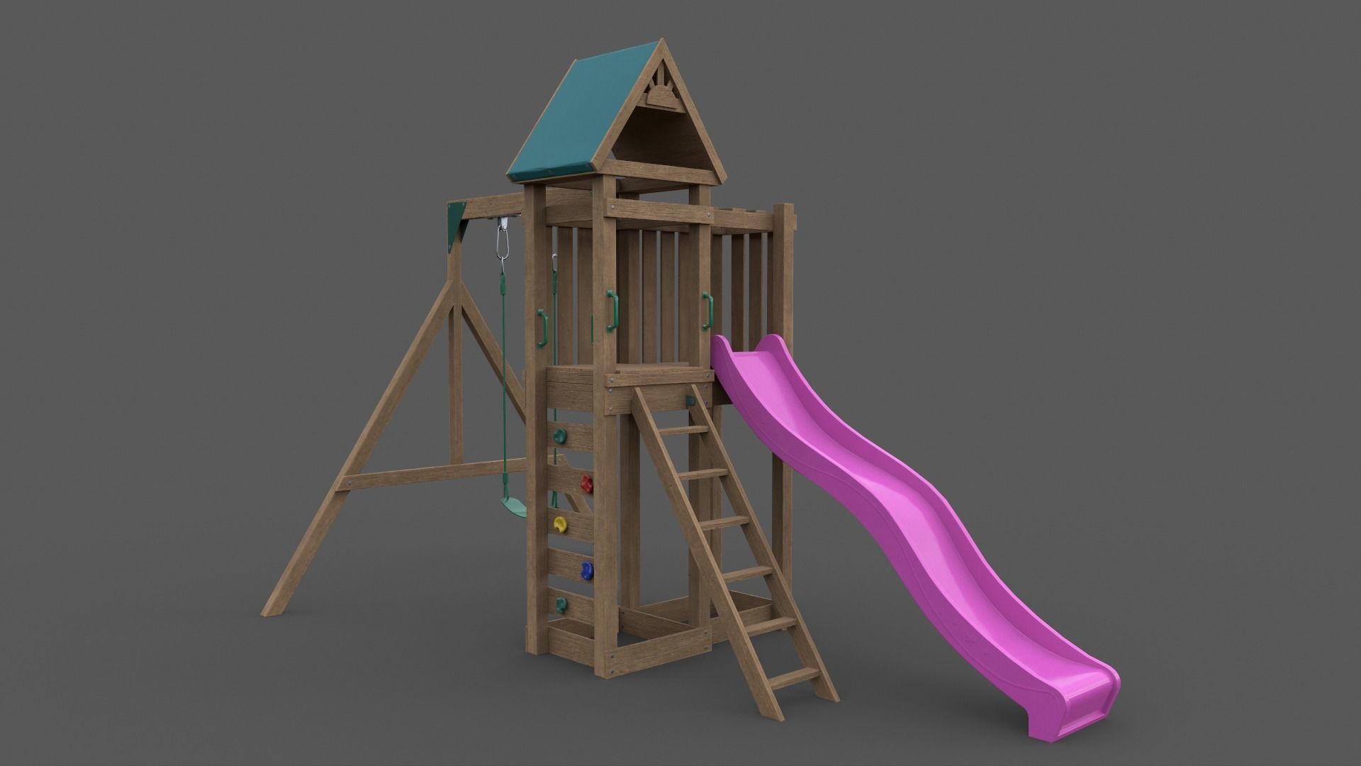 PBR Playground Jungle Gym 02 Low-poly 3D model_10