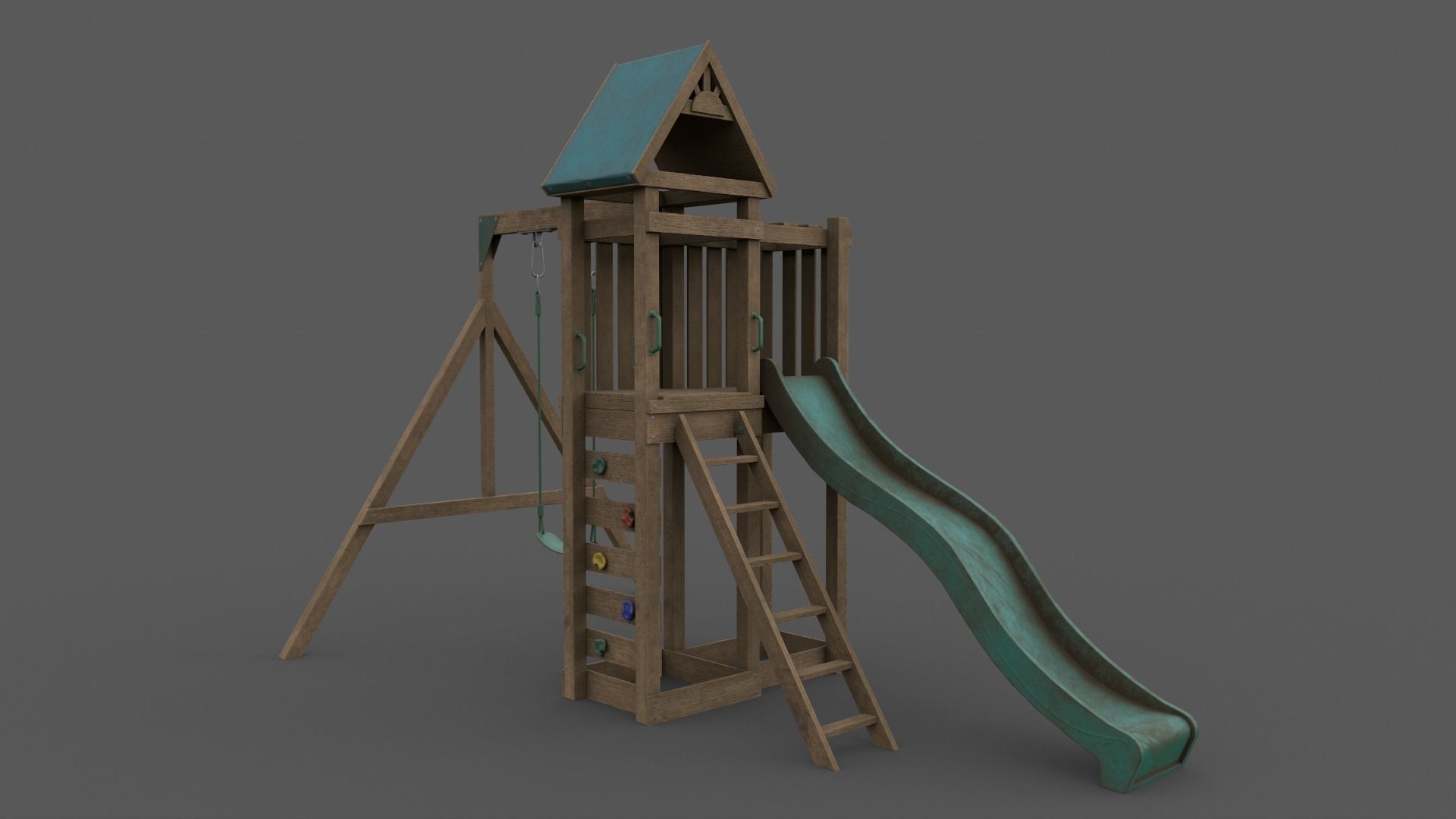 PBR Playground Jungle Gym 02 Low-poly 3D model_7