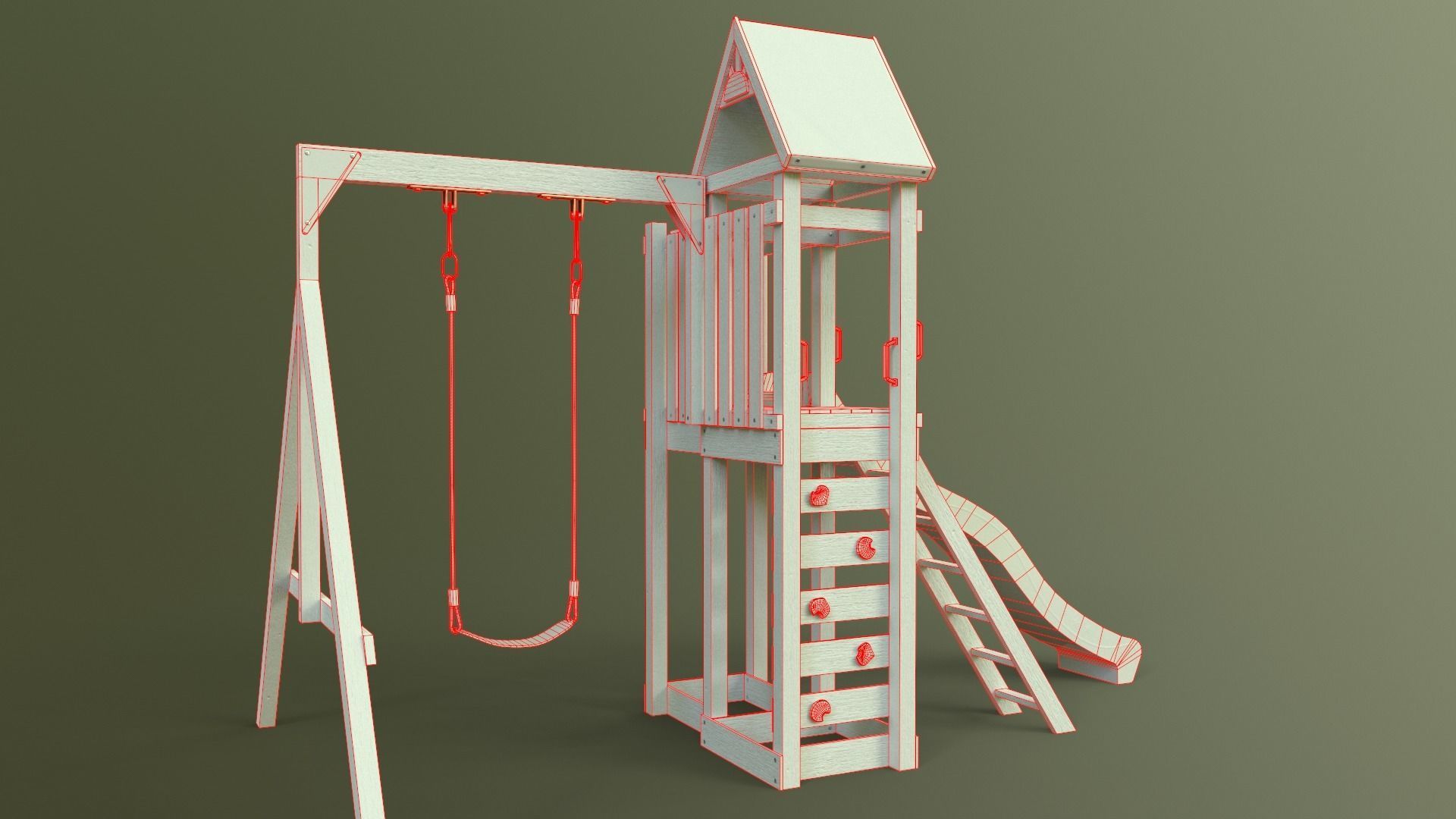 PBR Playground Jungle Gym 02 Low-poly 3D model_44