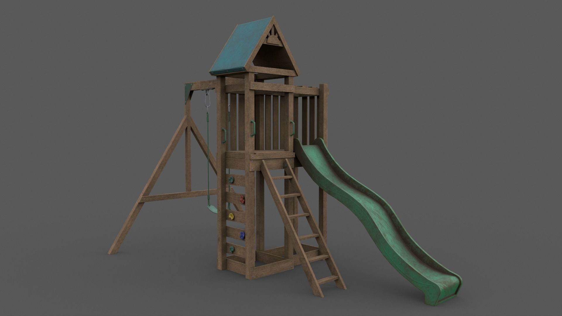 PBR Playground Jungle Gym 02 Low-poly 3D model_9