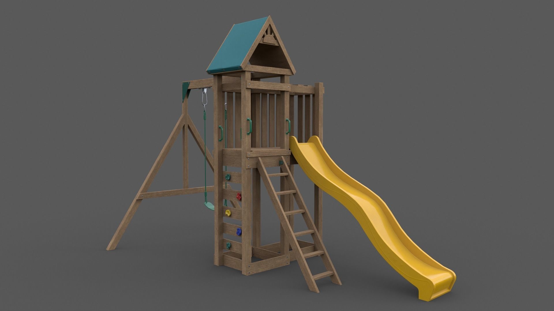 PBR Playground Jungle Gym 02 Low-poly 3D model_16