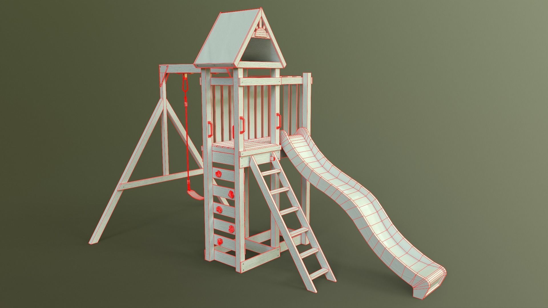 PBR Playground Jungle Gym 02 Low-poly 3D model_42