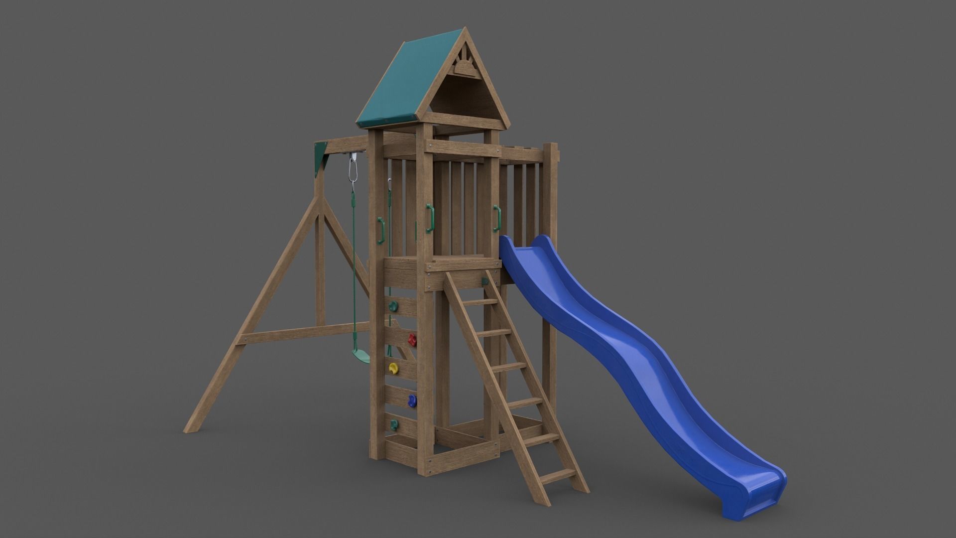 PBR Playground Jungle Gym 02 Low-poly 3D model_4