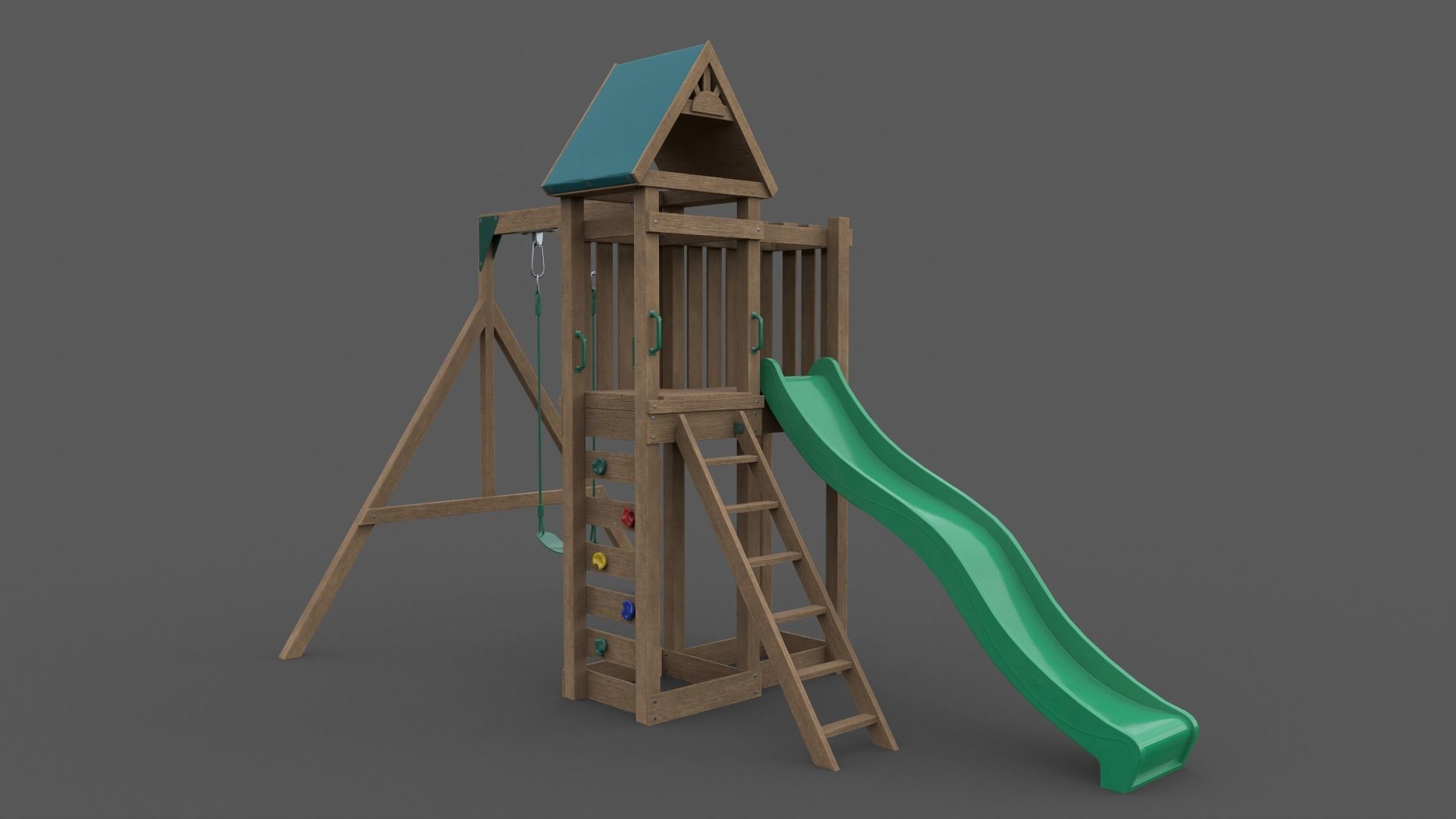 PBR Playground Jungle Gym 02 Low-poly 3D model_8