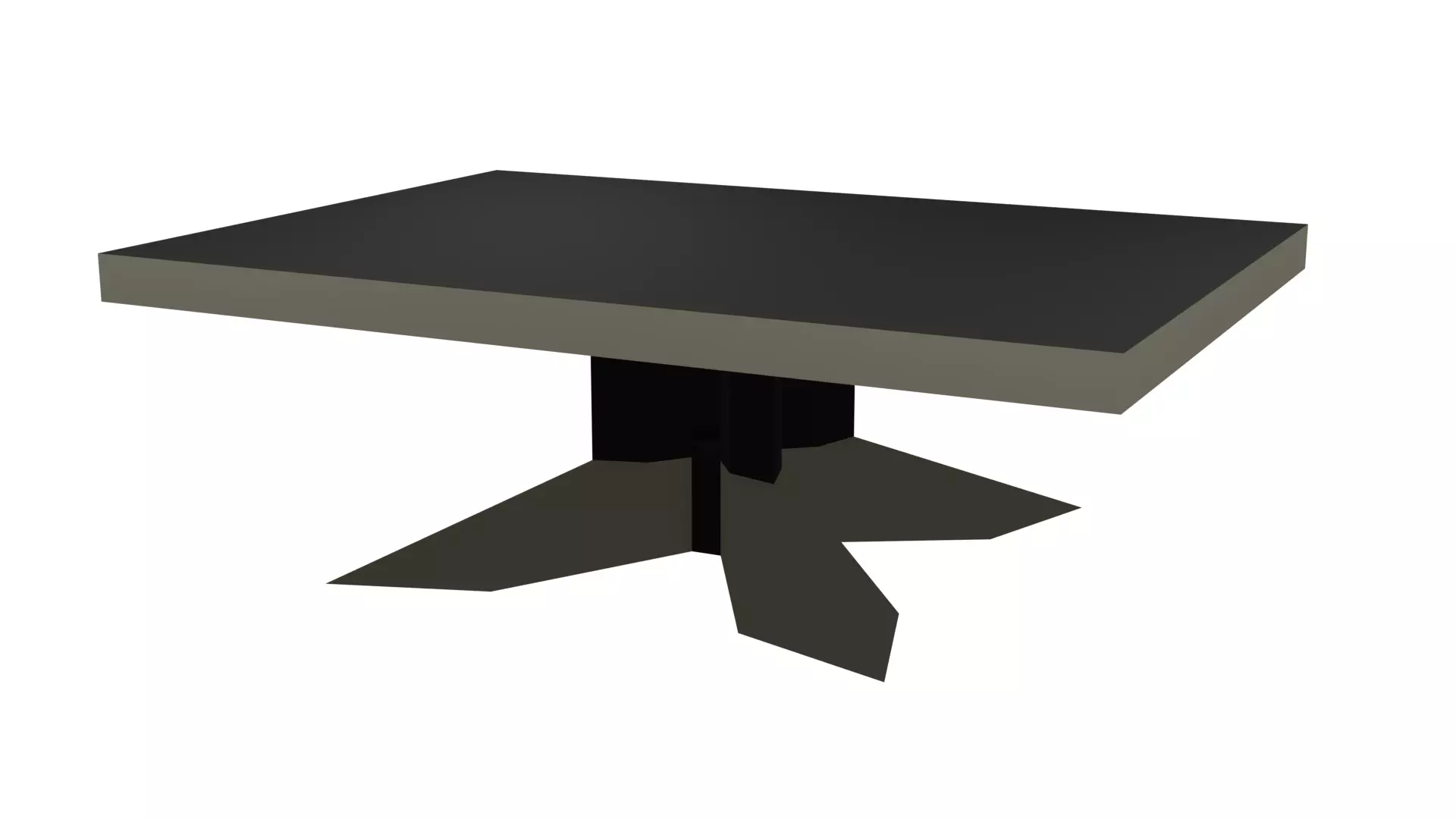 Blocky Abstract Dining Table Free low-poly 3D model