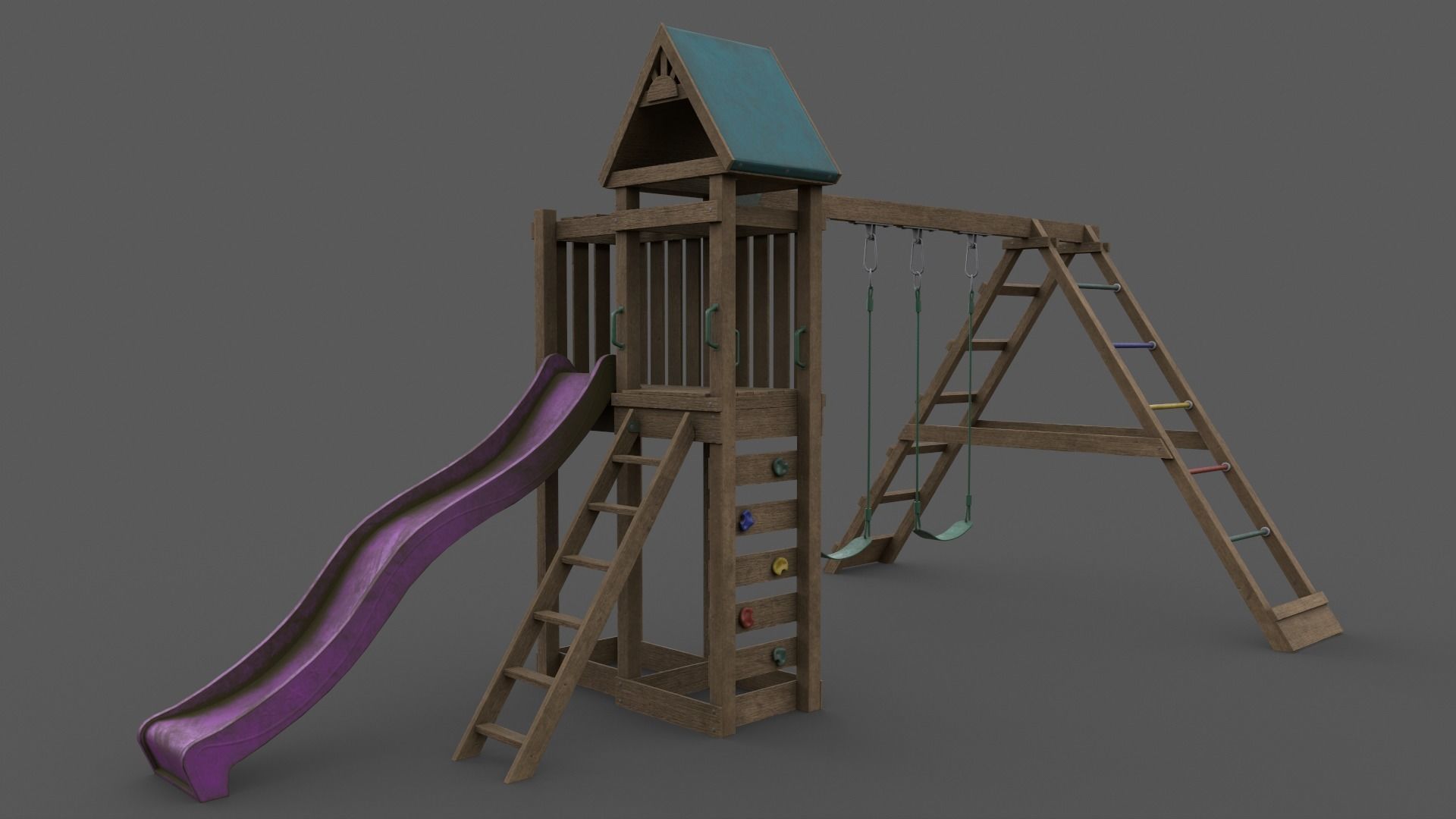 PBR Playground Jungle Gym 03 Low-poly 3D model_13