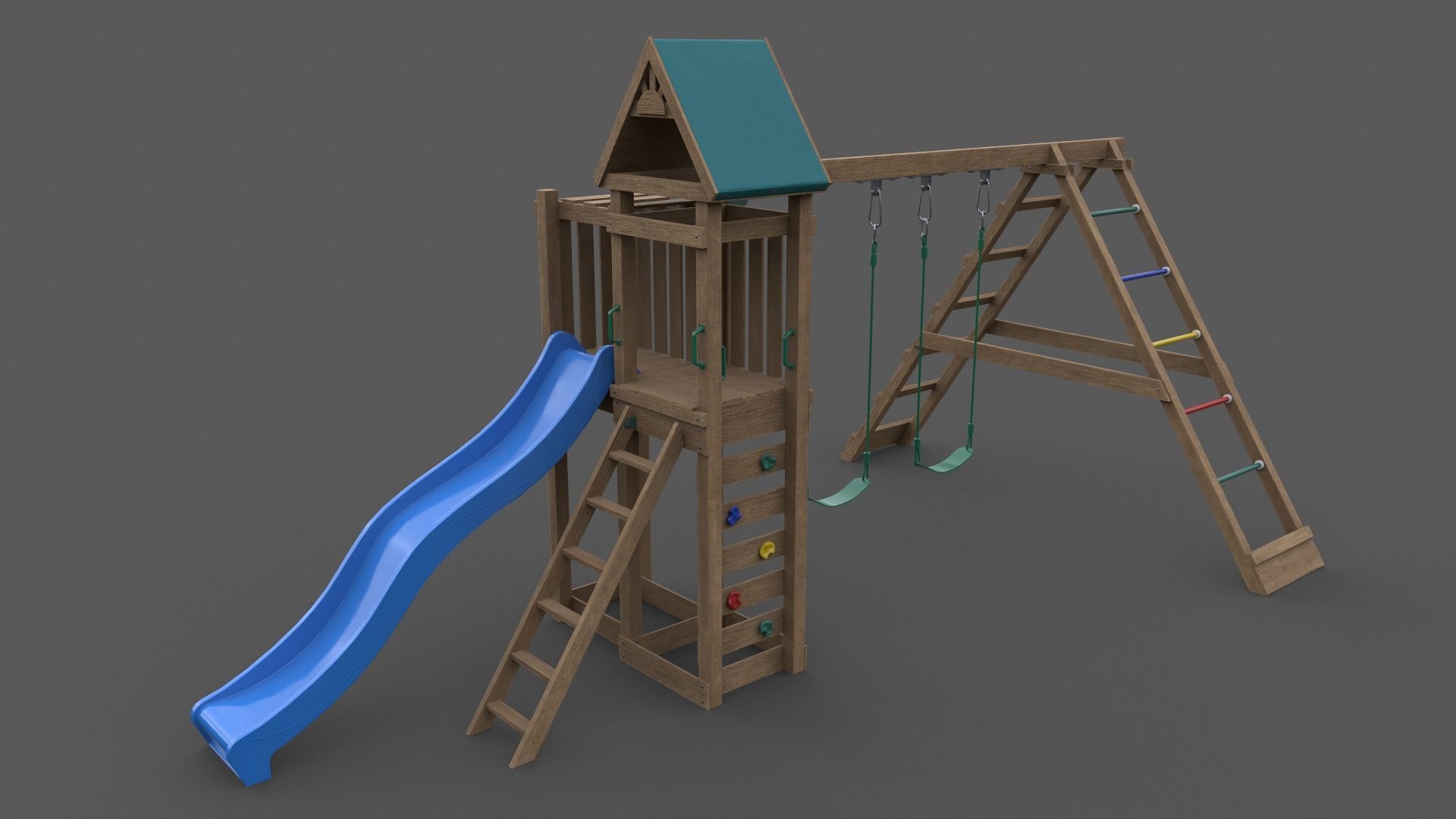 PBR Playground Jungle Gym 03 Low-poly 3D model_18