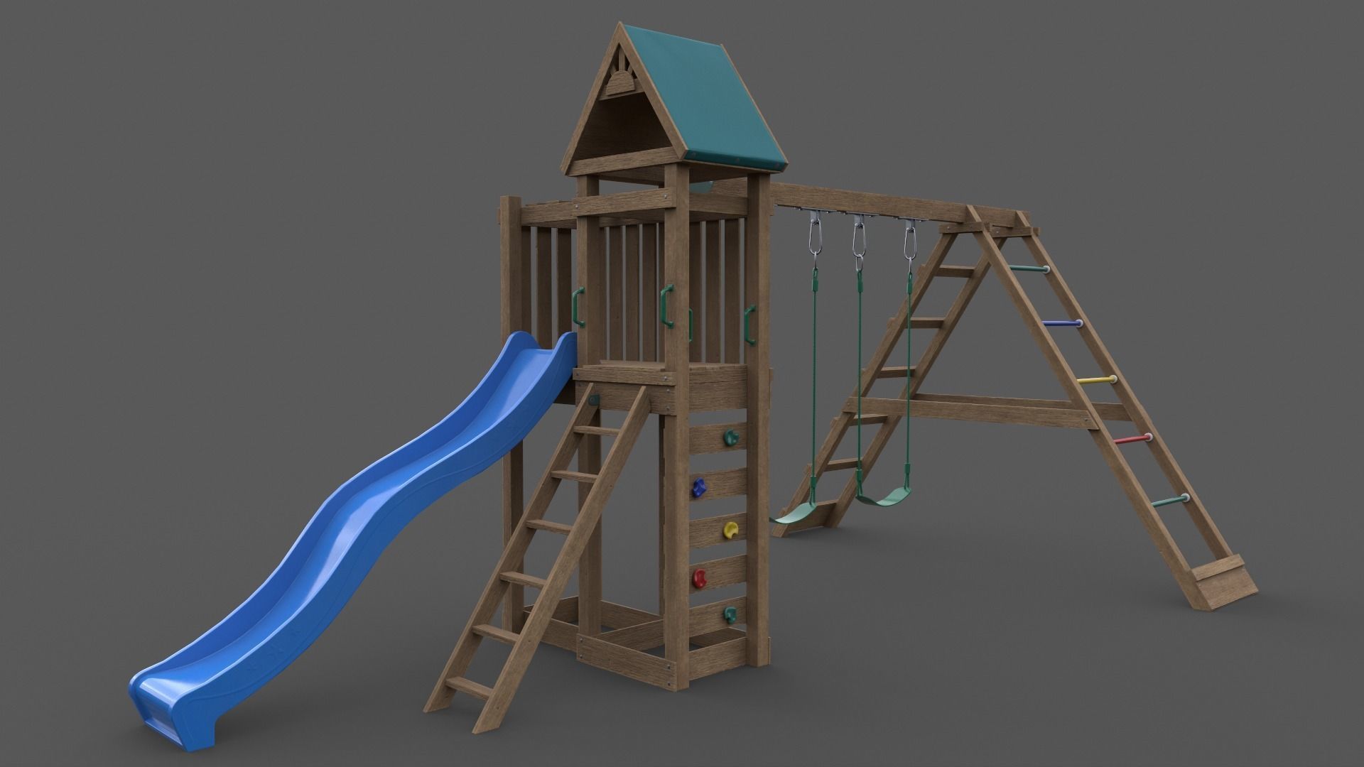PBR Playground Jungle Gym 03 Low-poly 3D model_2