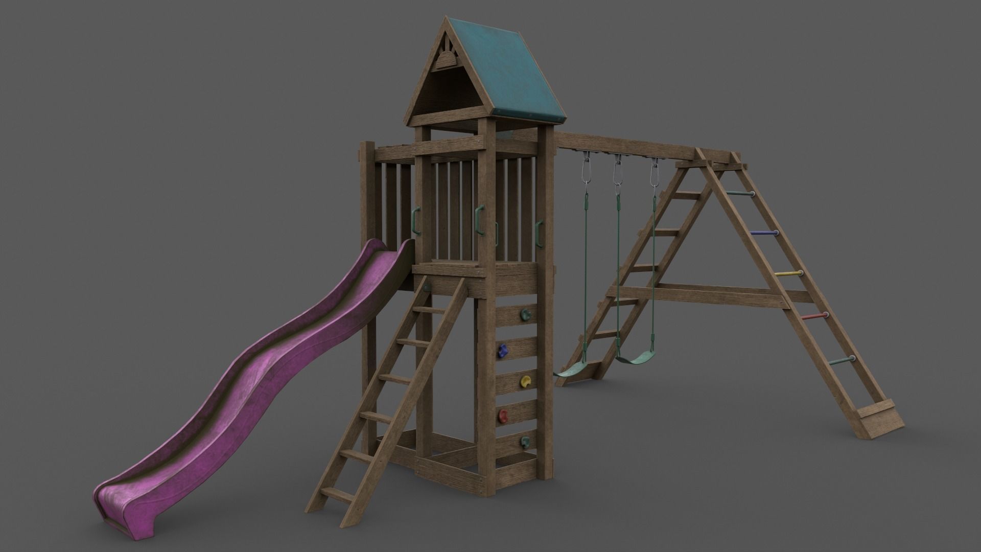 PBR Playground Jungle Gym 03 Low-poly 3D model_11