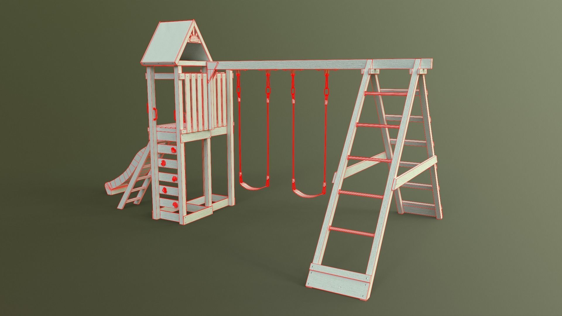 PBR Playground Jungle Gym 03 Low-poly 3D model_45