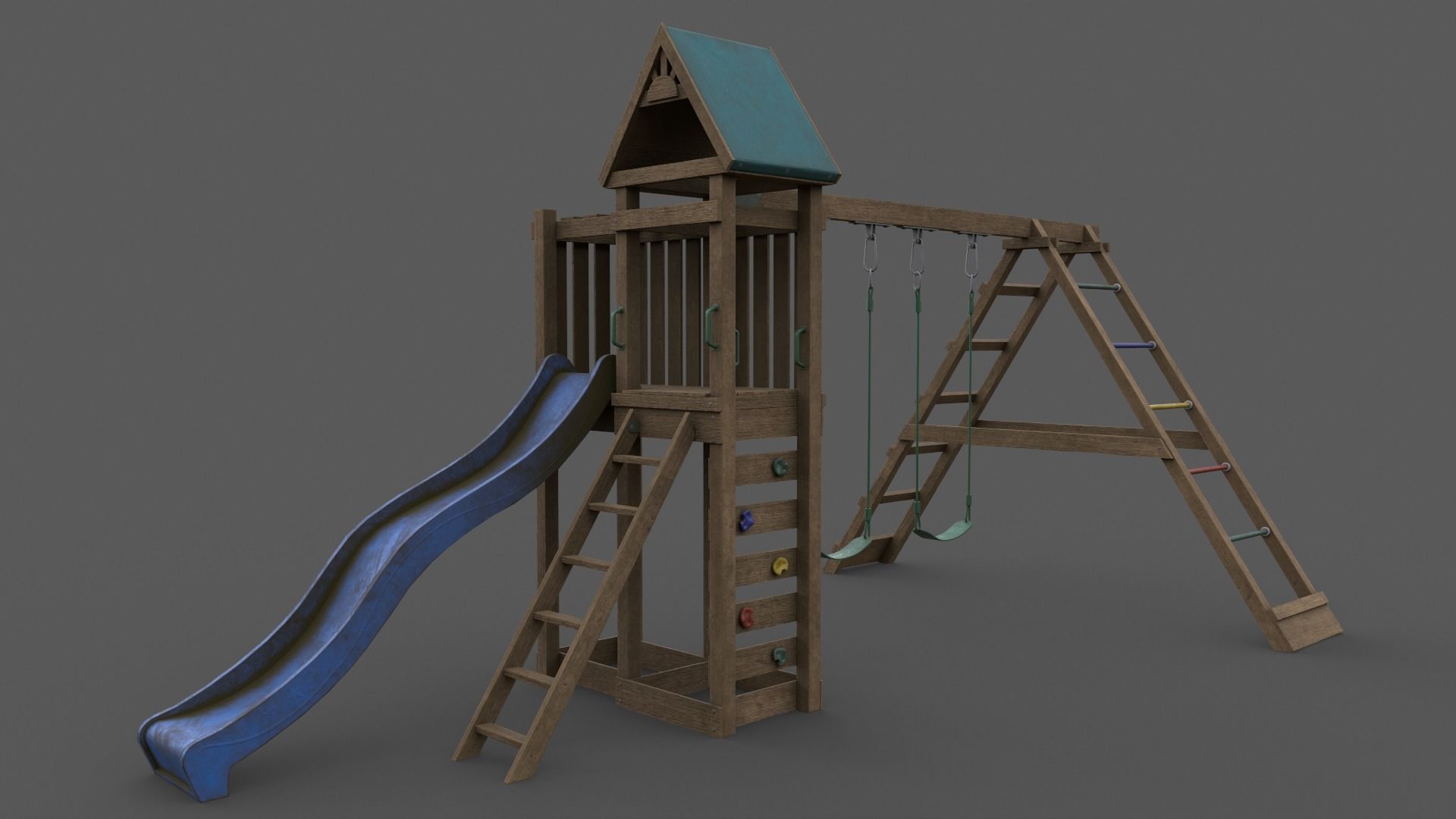 PBR Playground Jungle Gym 03 Low-poly 3D model_3