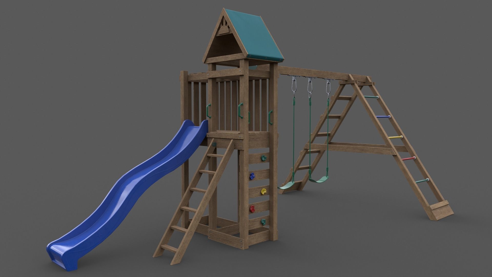 PBR Playground Jungle Gym 03 Low-poly 3D model_4