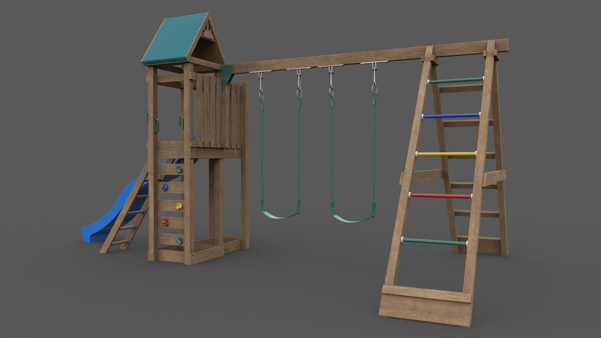 PBR Playground Jungle Gym 03 Low-poly 3D model_29
