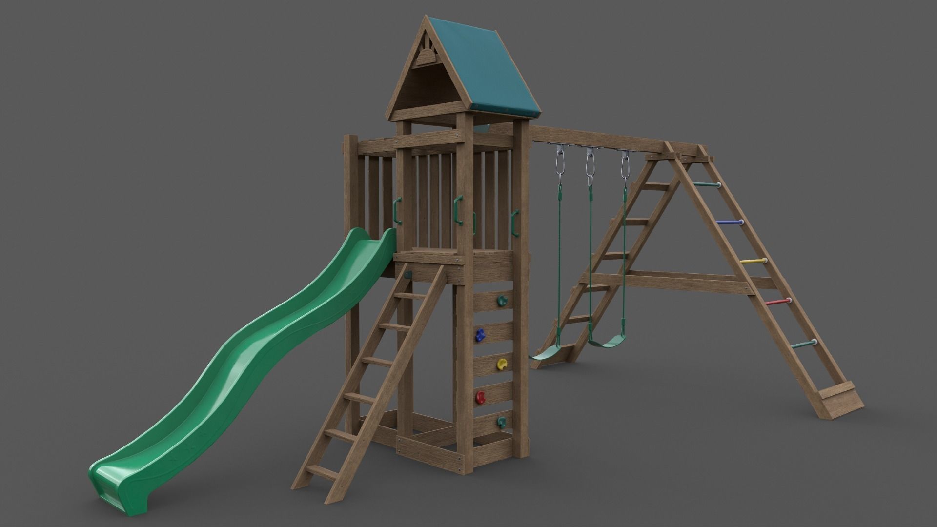 PBR Playground Jungle Gym 03 Low-poly 3D model_8