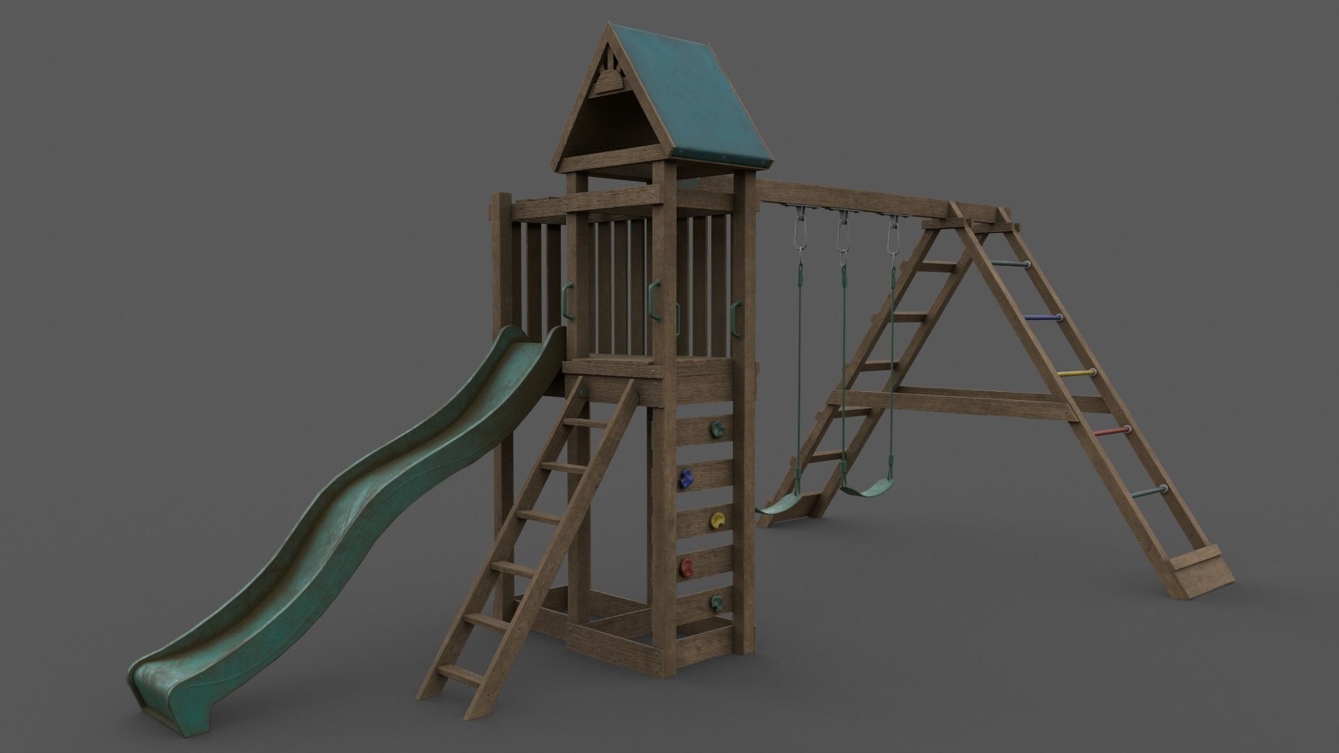 PBR Playground Jungle Gym 03 Low-poly 3D model_7