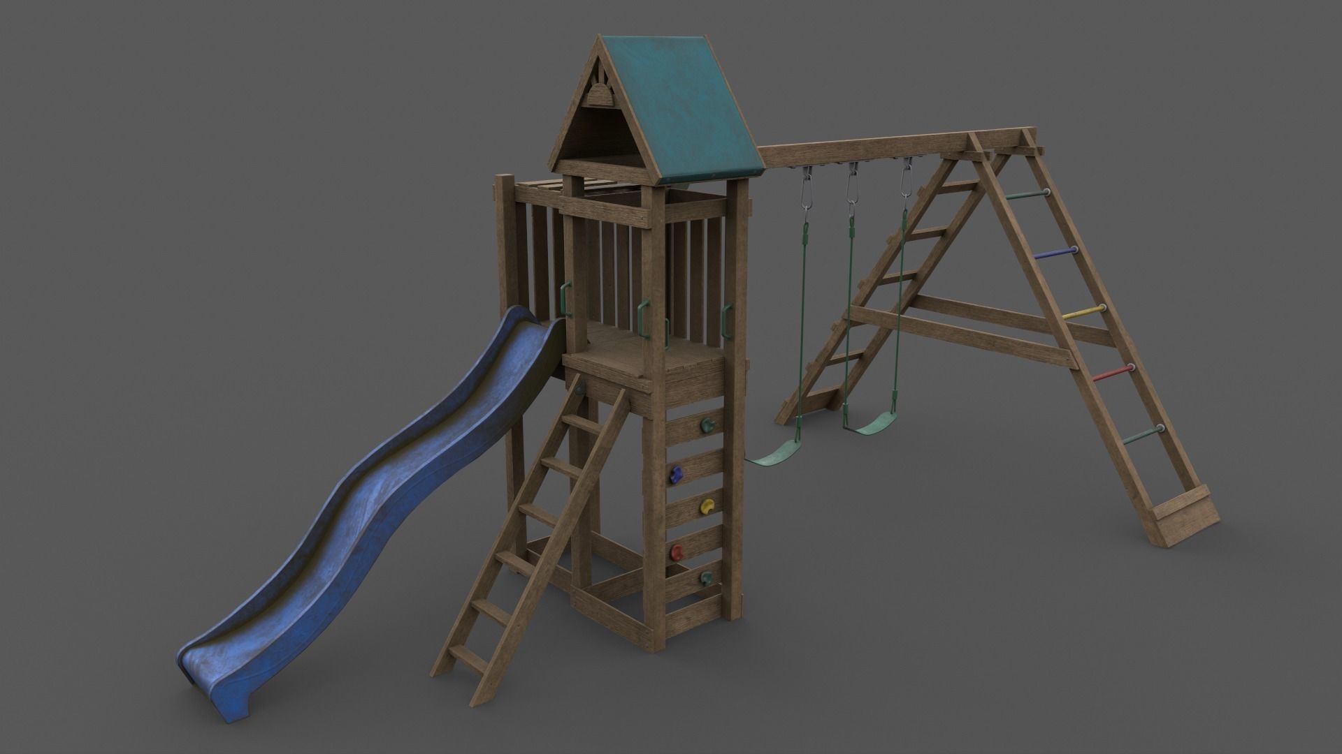 PBR Playground Jungle Gym 03 Low-poly 3D model_19