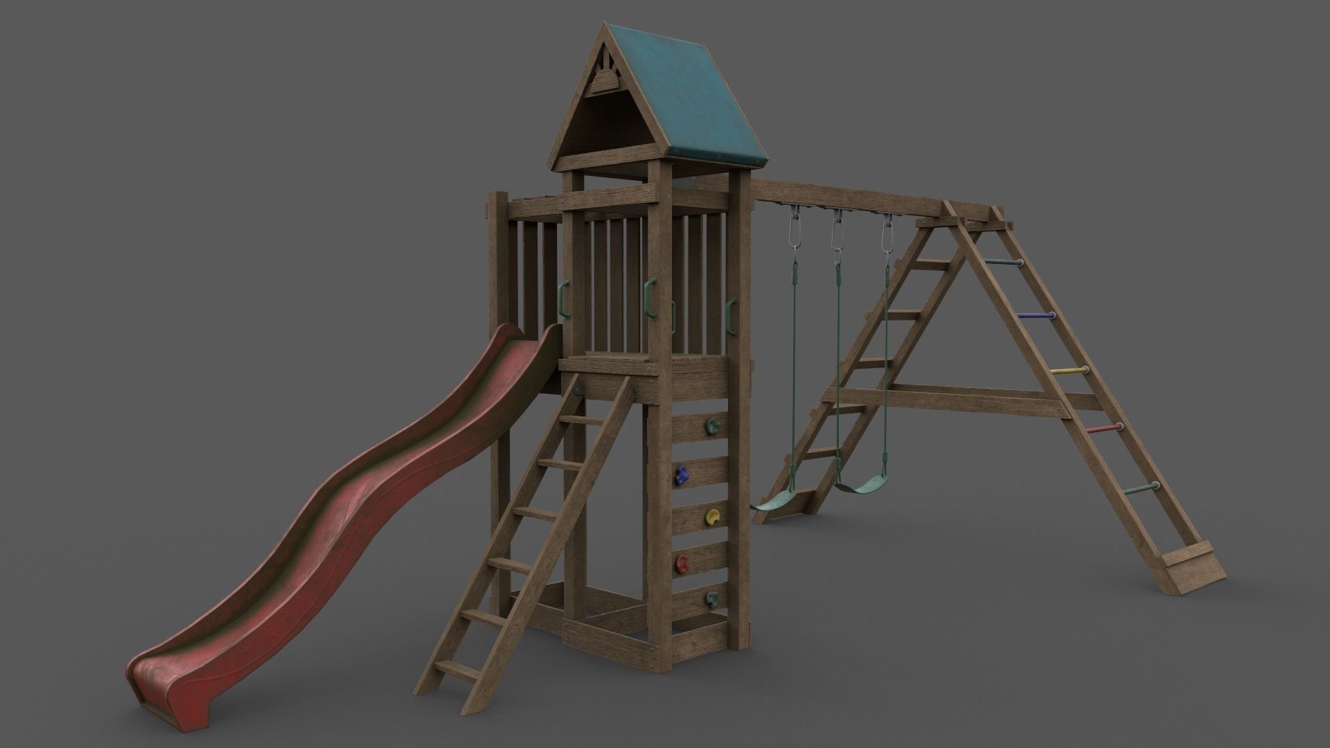 PBR Playground Jungle Gym 03 Low-poly 3D model_15
