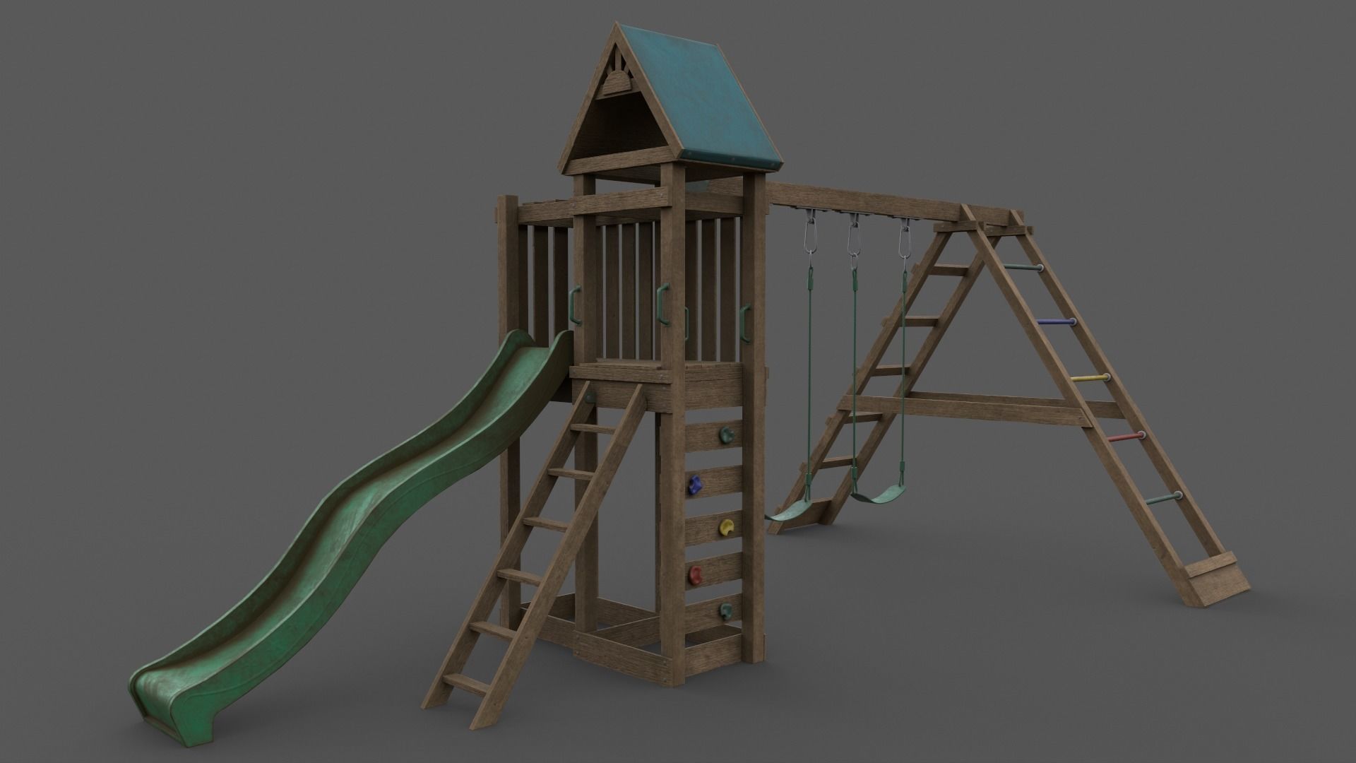 PBR Playground Jungle Gym 03 Low-poly 3D model_9