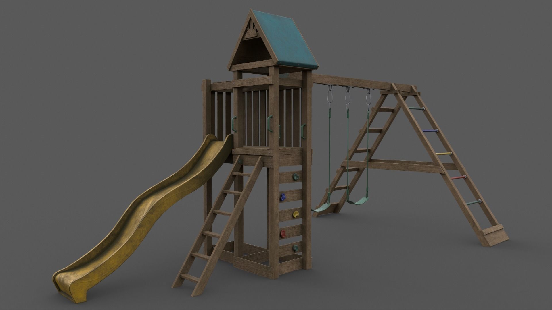 PBR Playground Jungle Gym 03 Low-poly 3D model_17