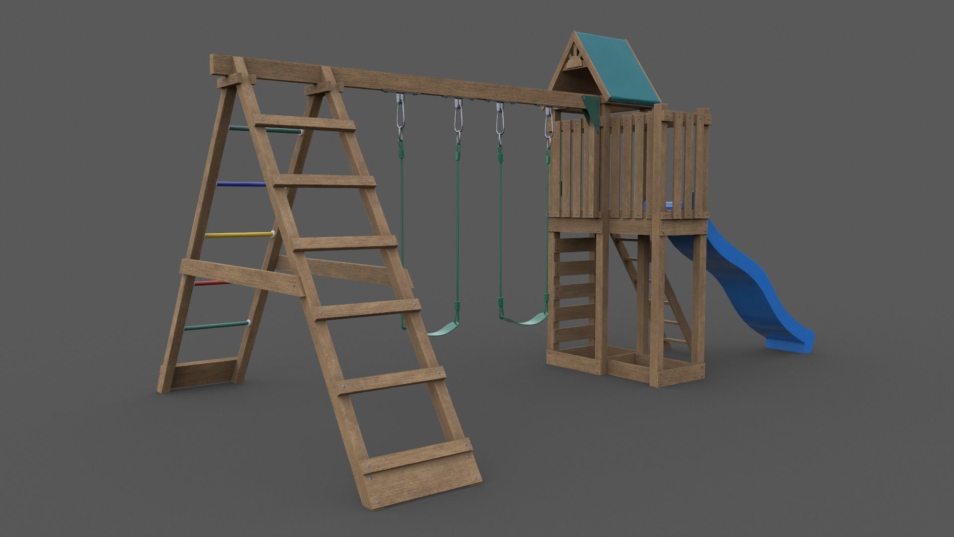 PBR Playground Jungle Gym 03 Low-poly 3D model_30