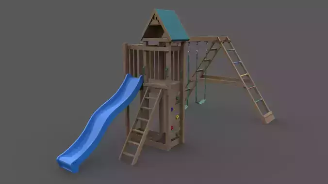PBR Playground Jungle Gym 03 Low-poly 3D model