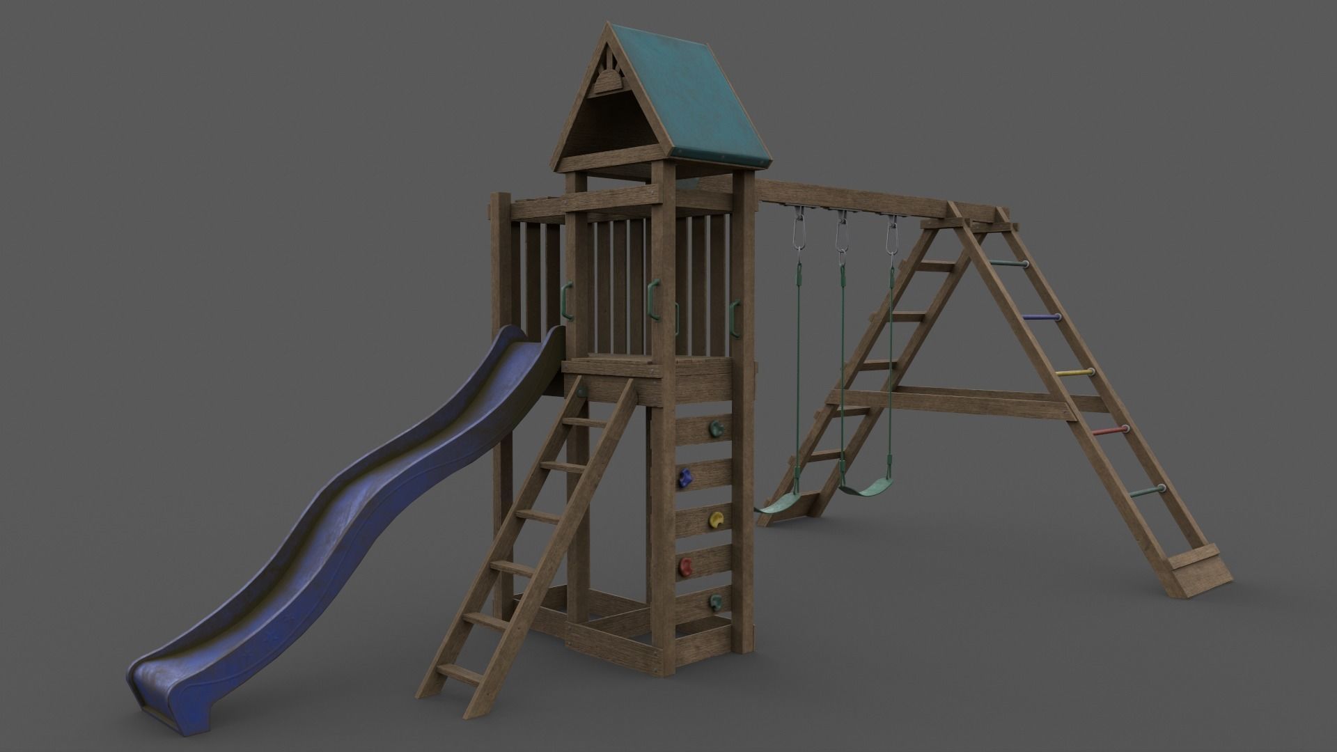 PBR Playground Jungle Gym 03 Low-poly 3D model_5