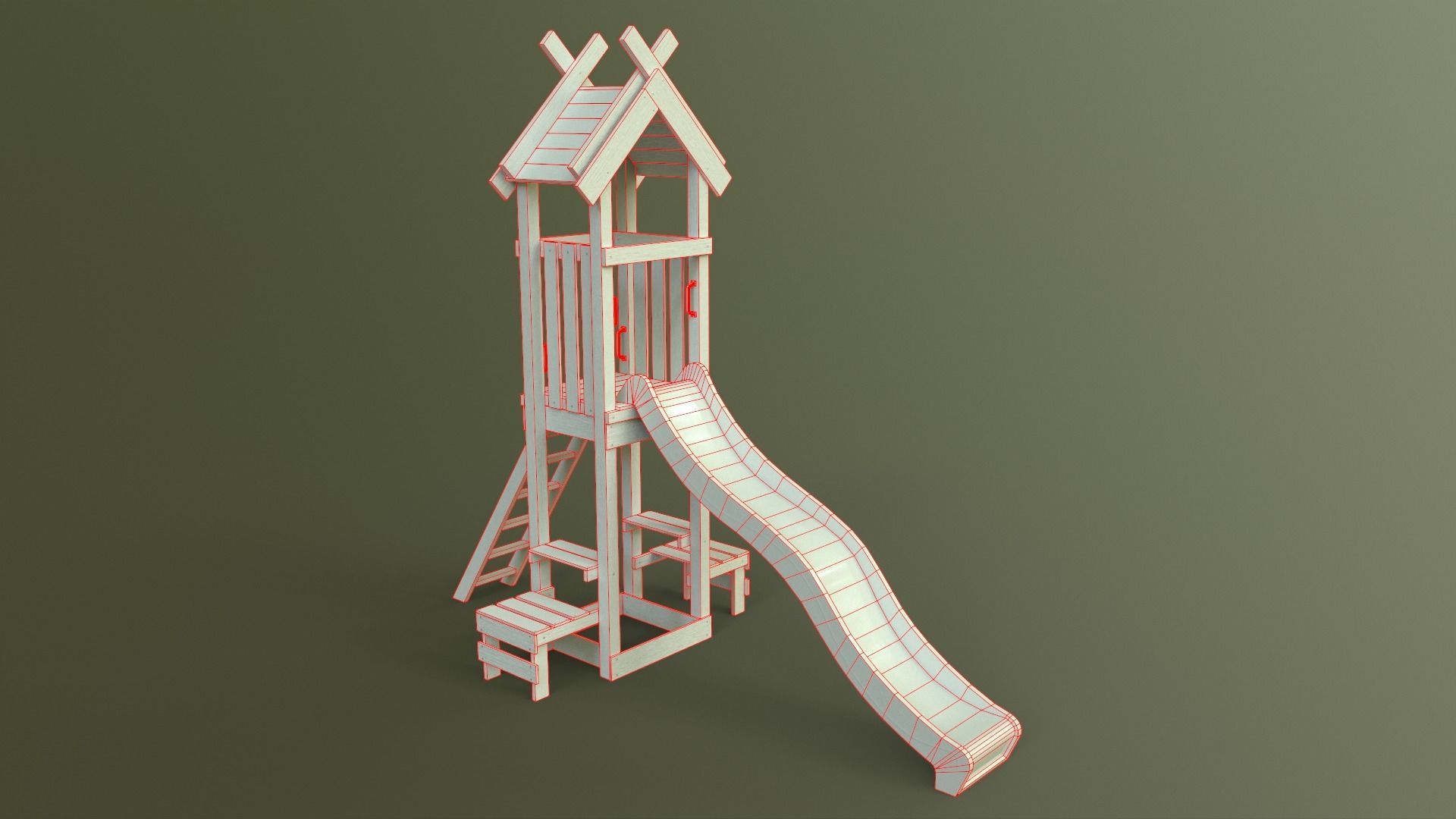 PBR Playground Jungle Gym 04 Low-poly 3D model_38