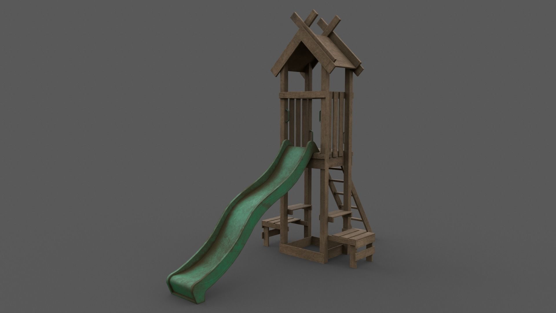 PBR Playground Jungle Gym 04 Low-poly 3D model_9