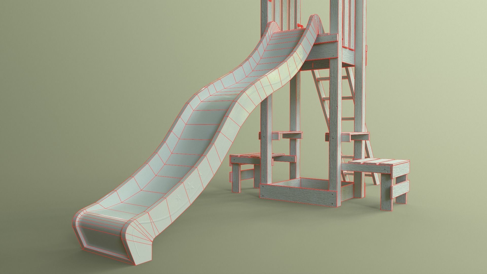 PBR Playground Jungle Gym 04 Low-poly 3D model_41