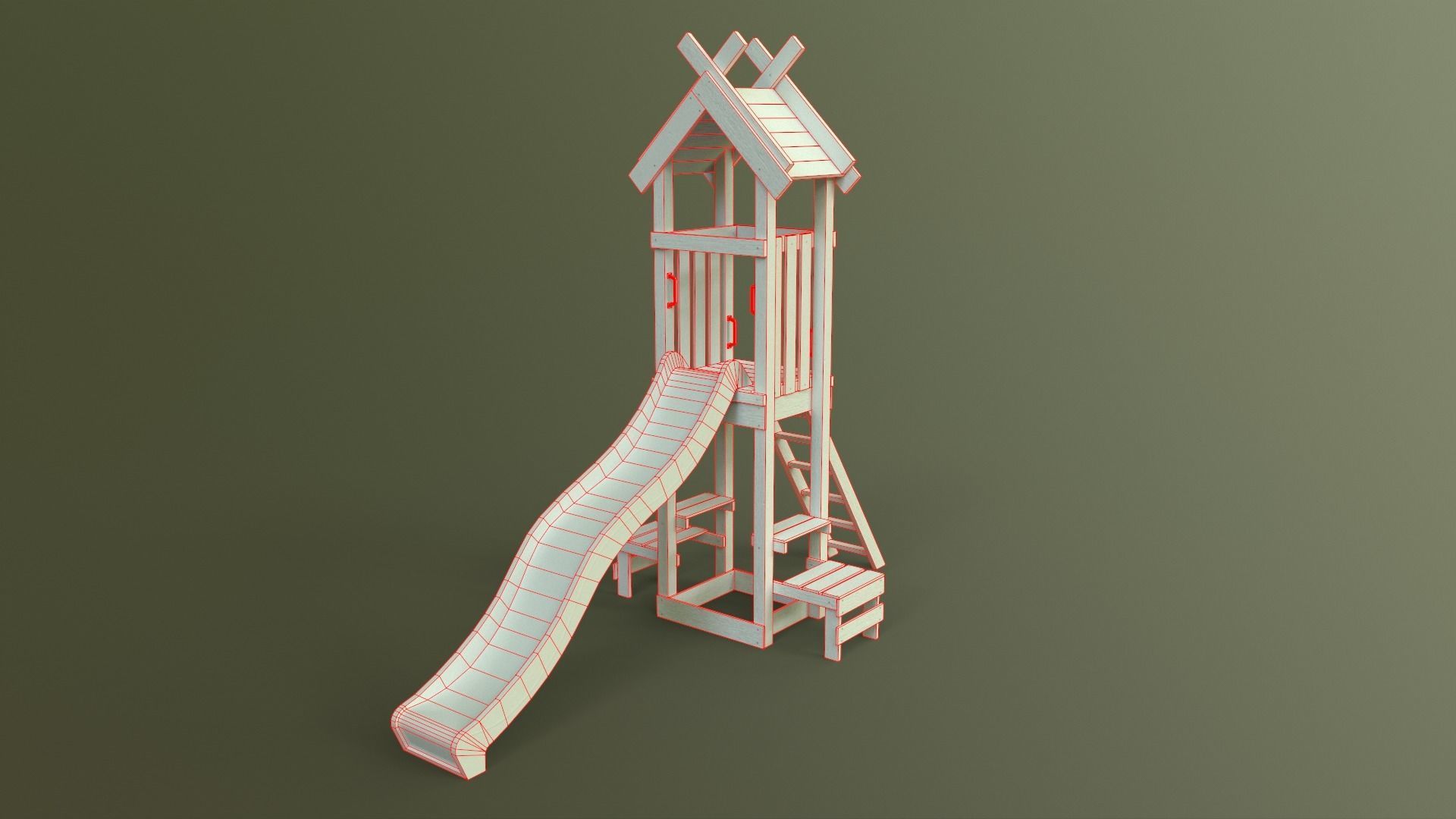 PBR Playground Jungle Gym 04 Low-poly 3D model_37