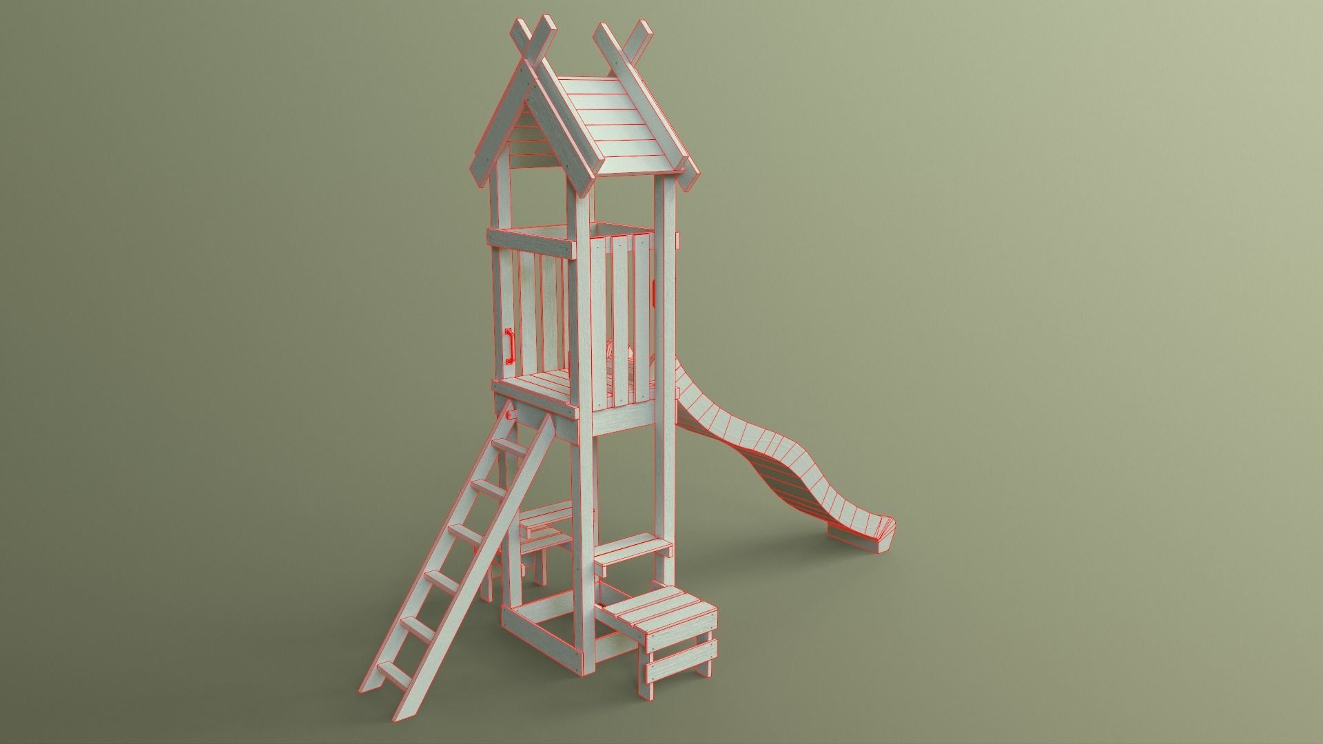 PBR Playground Jungle Gym 04 Low-poly 3D model_39