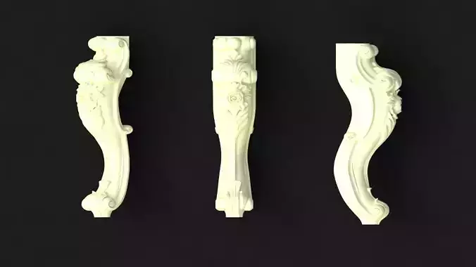 leg High quality 3d models for processing on a cnc machine 