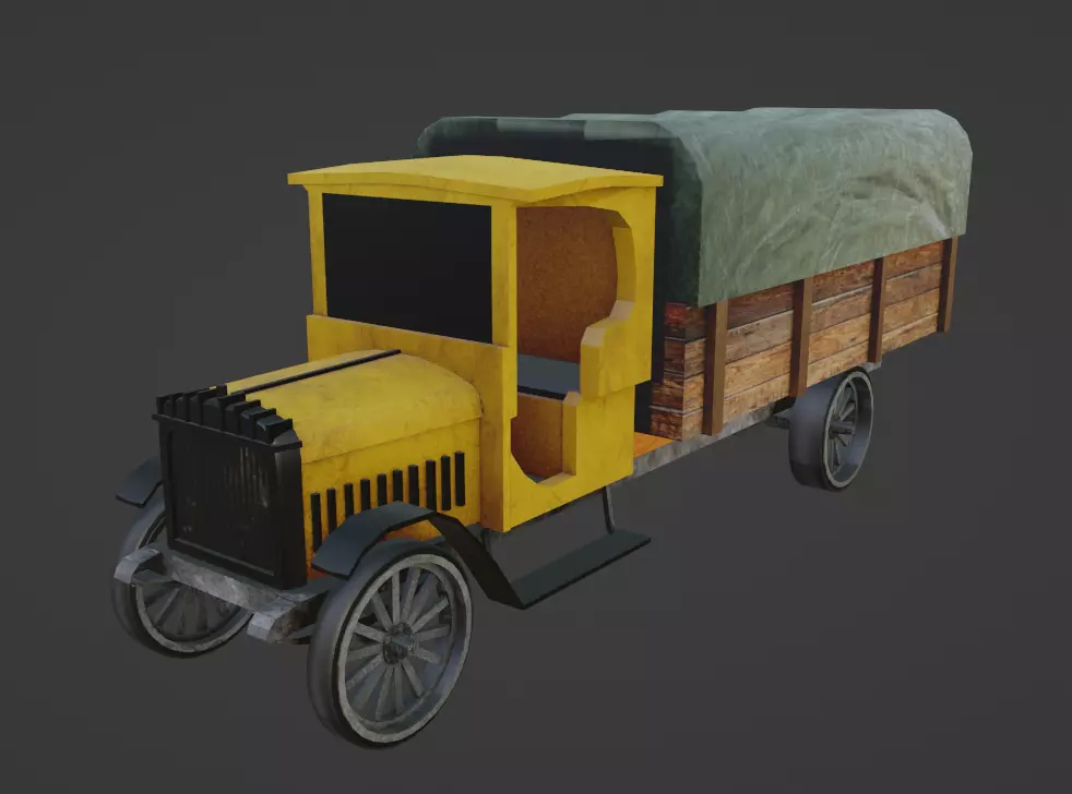 Brockway K-2 Low-poly 3D model