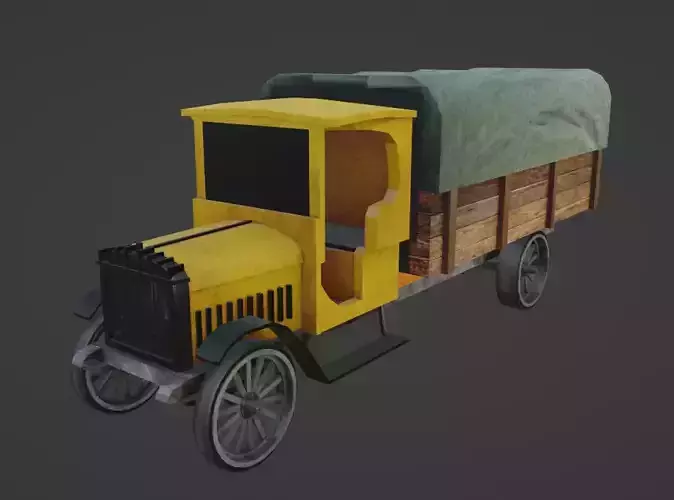 Brockway K-2   Low-poly 3D model