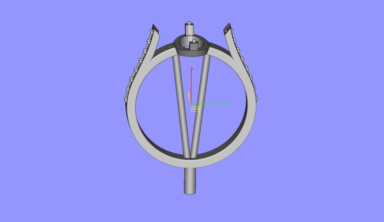 Tiffany Ring with Gemstone and Diamonds 3D print model_7