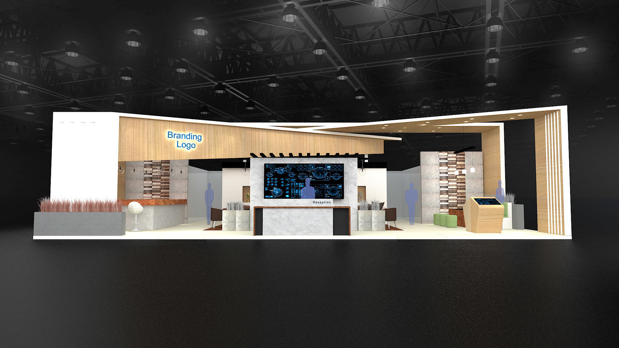 3D Custom booth Pavilion version 2 3D model_4