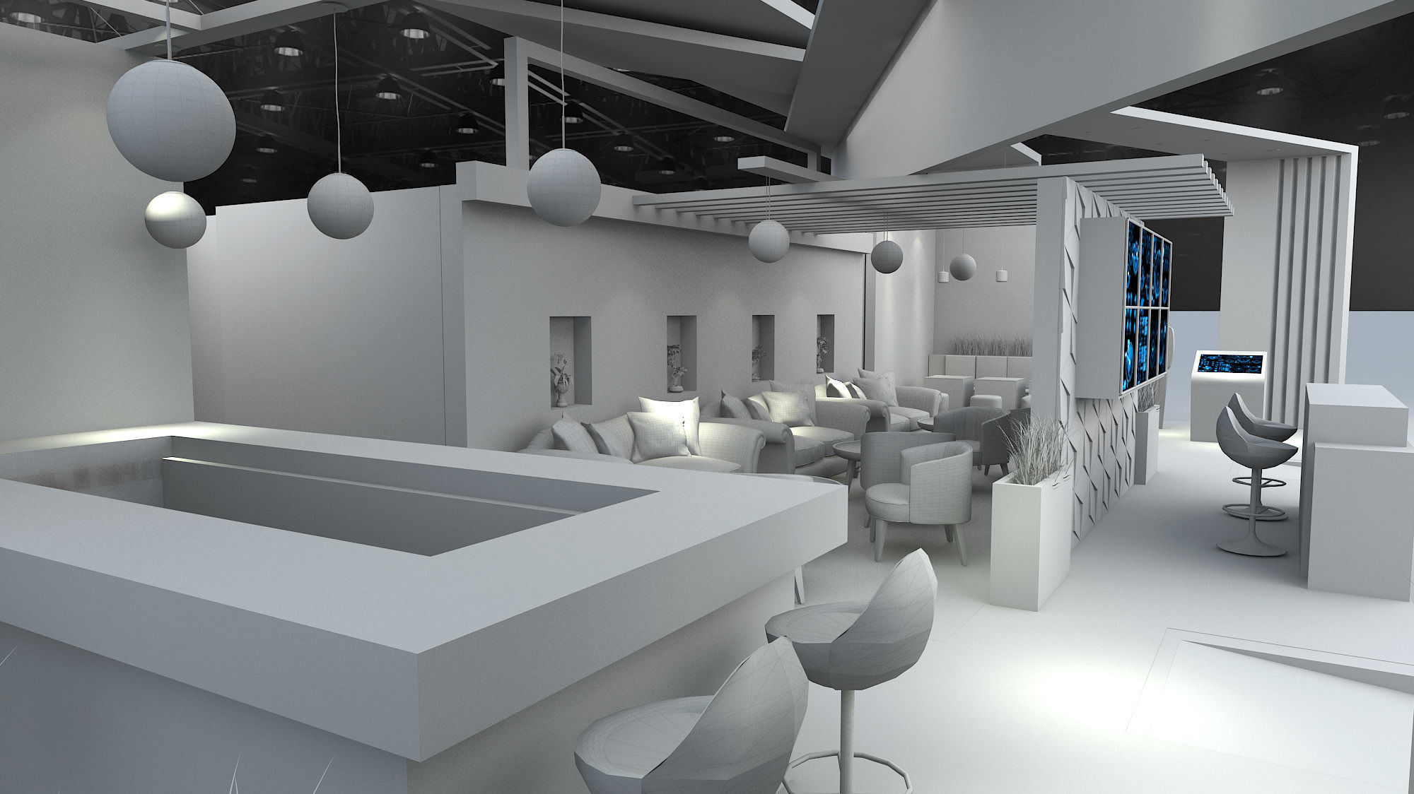 3D Custom booth Pavilion version 2 3D model_8