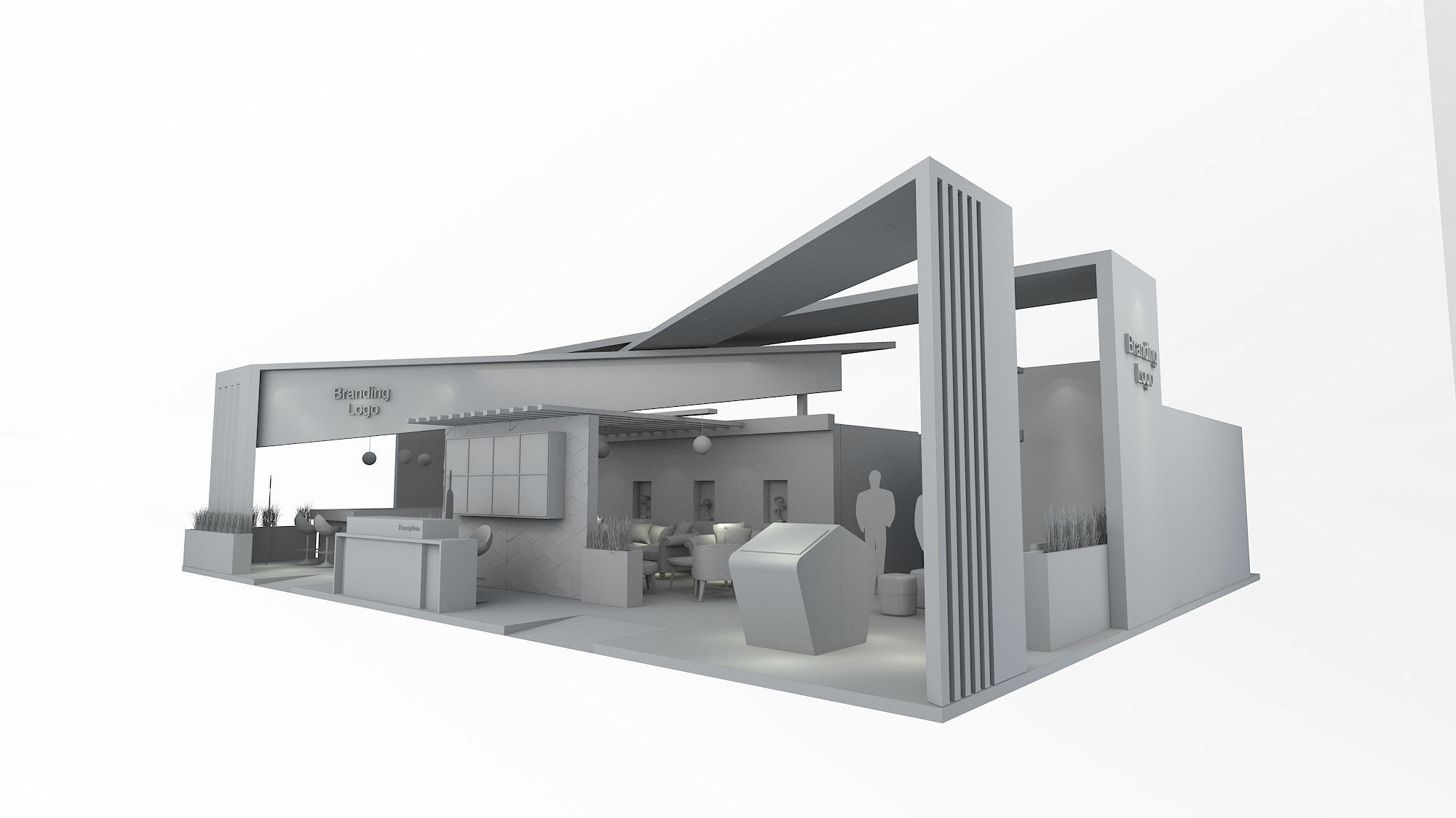 3D Custom booth Pavilion version 2 3D model_1