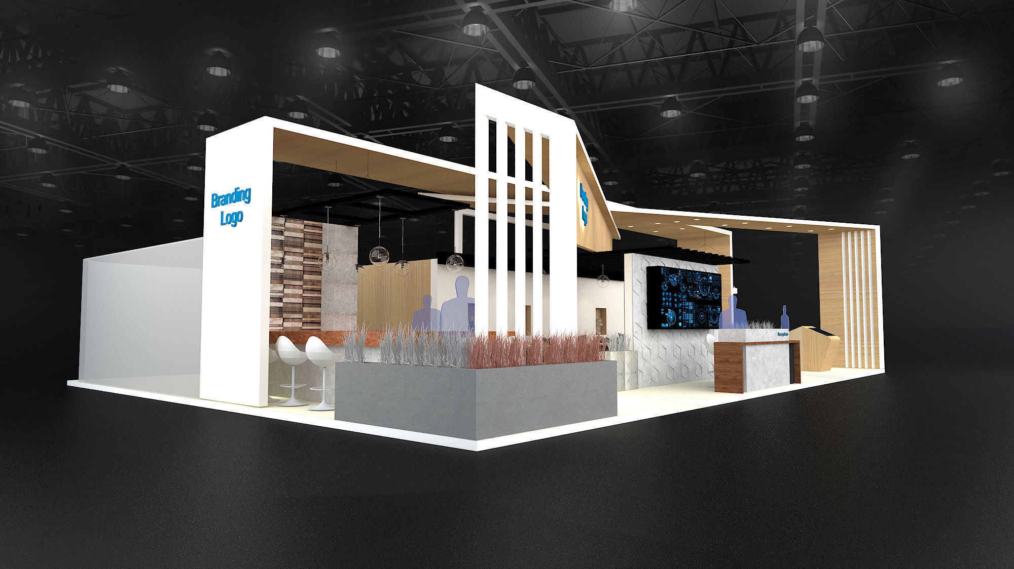 3D Custom booth Pavilion version 2 3D model_2