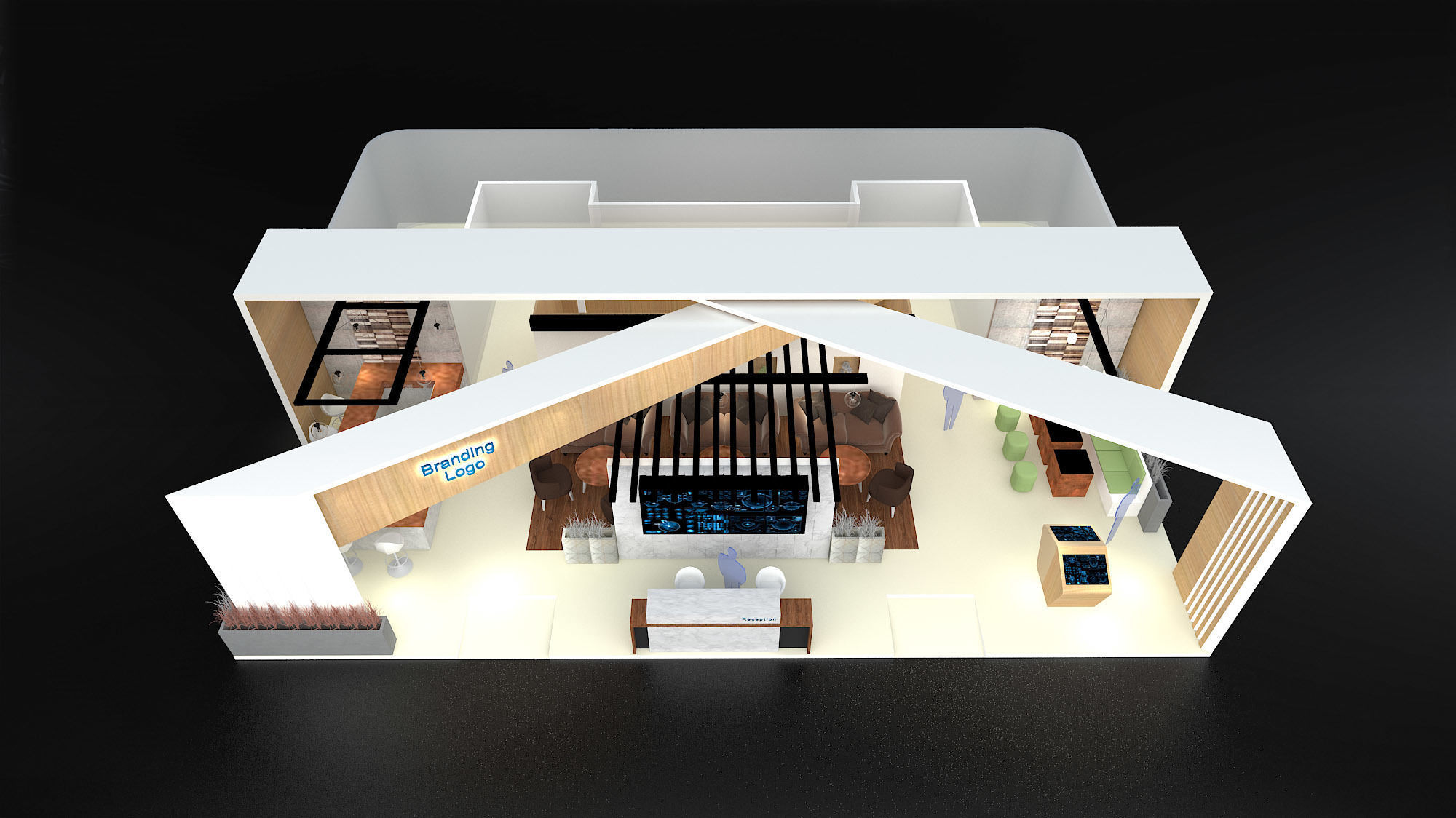 3D Custom booth Pavilion version 2 3D model_6