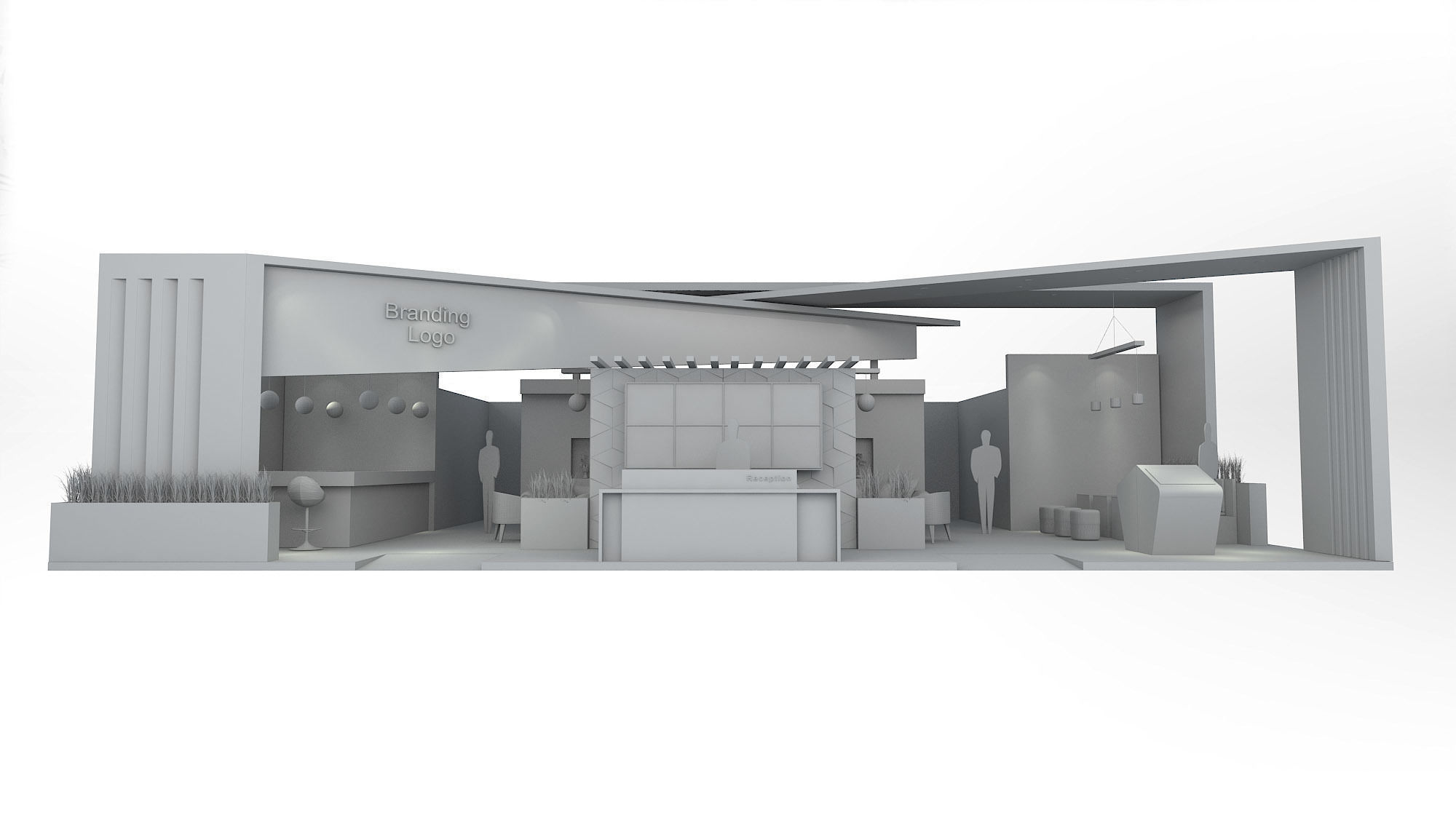 3D Custom booth Pavilion version 2 3D model_5