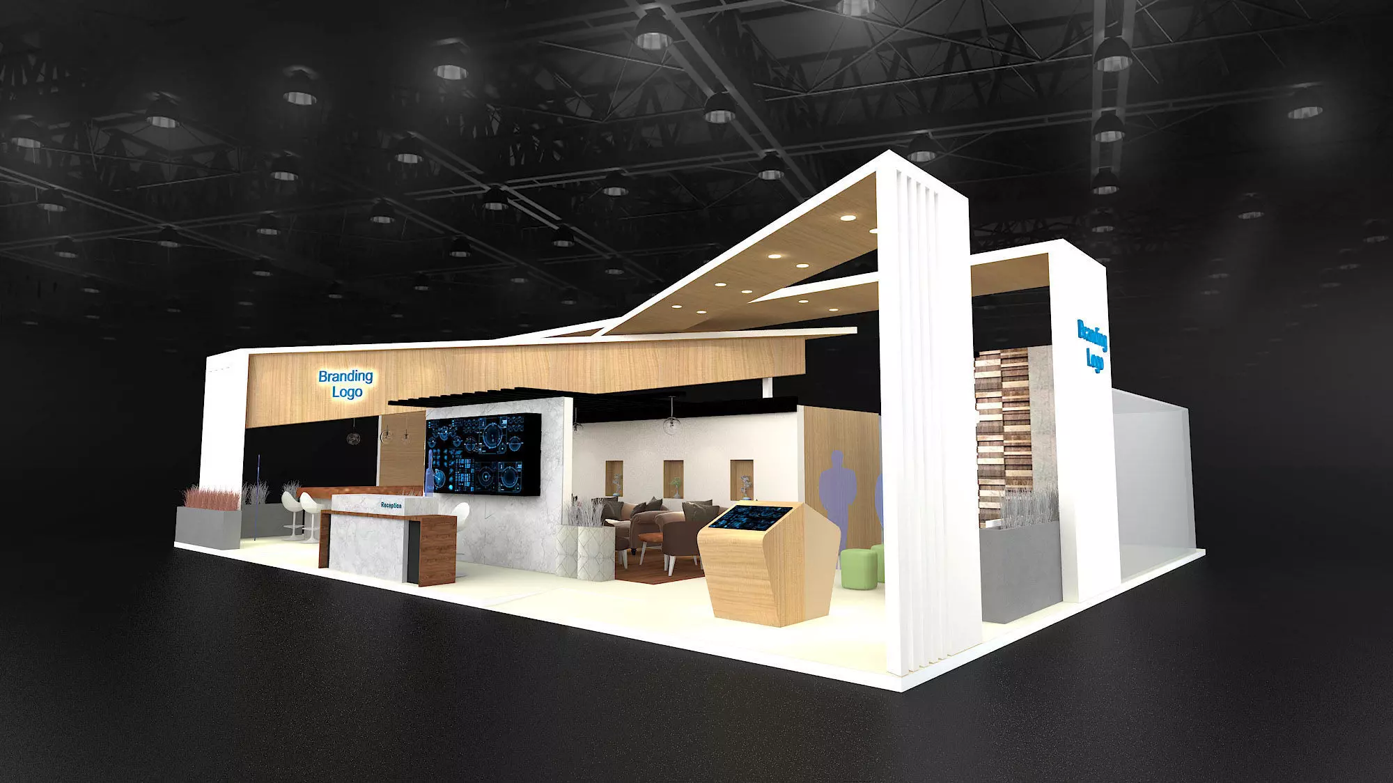 3D Custom booth Pavilion version 2 3D model_0