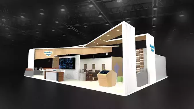 3D Custom booth Pavilion version 2 3D model