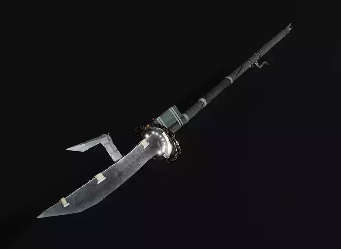 Electric Halberd Low-poly 3D model