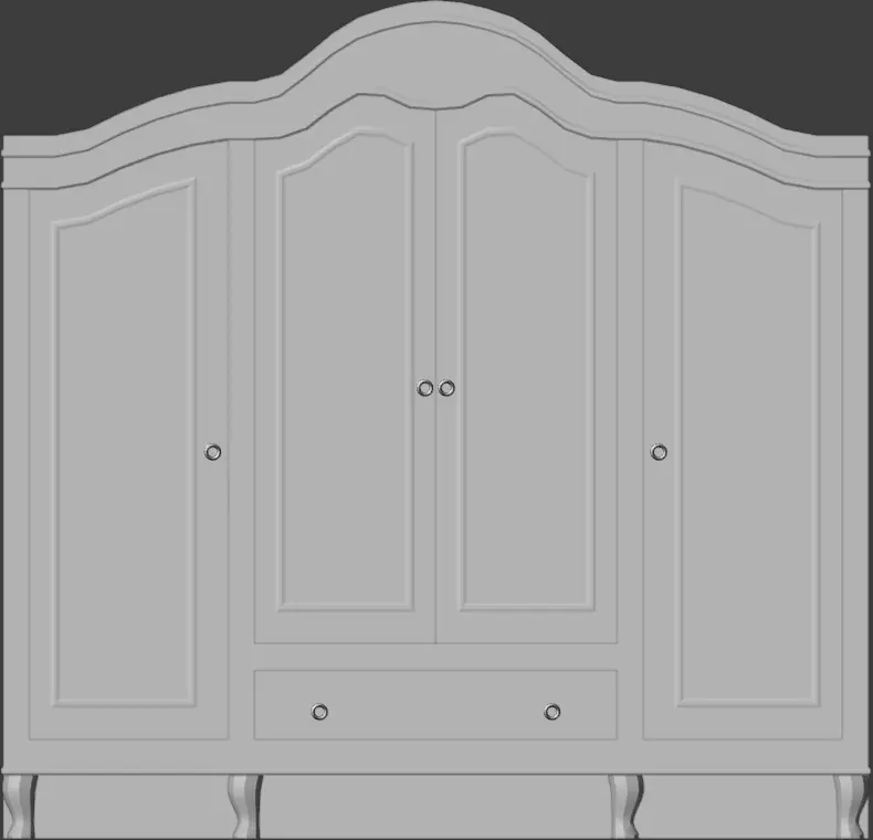 Simple Rochelle Wardrobe Free low-poly 3D model