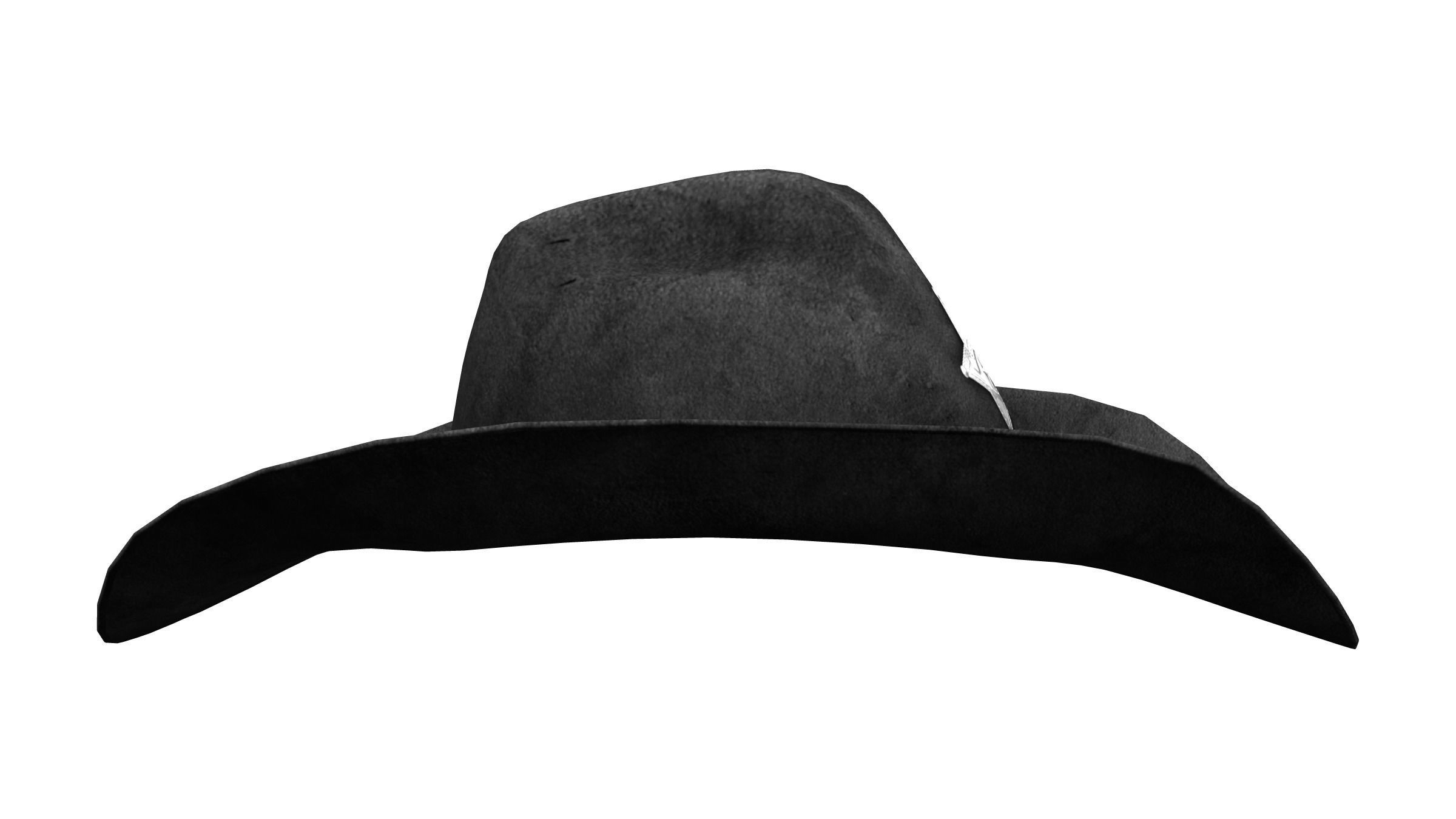 Female Sheriff Hat Low-poly 3D model_4