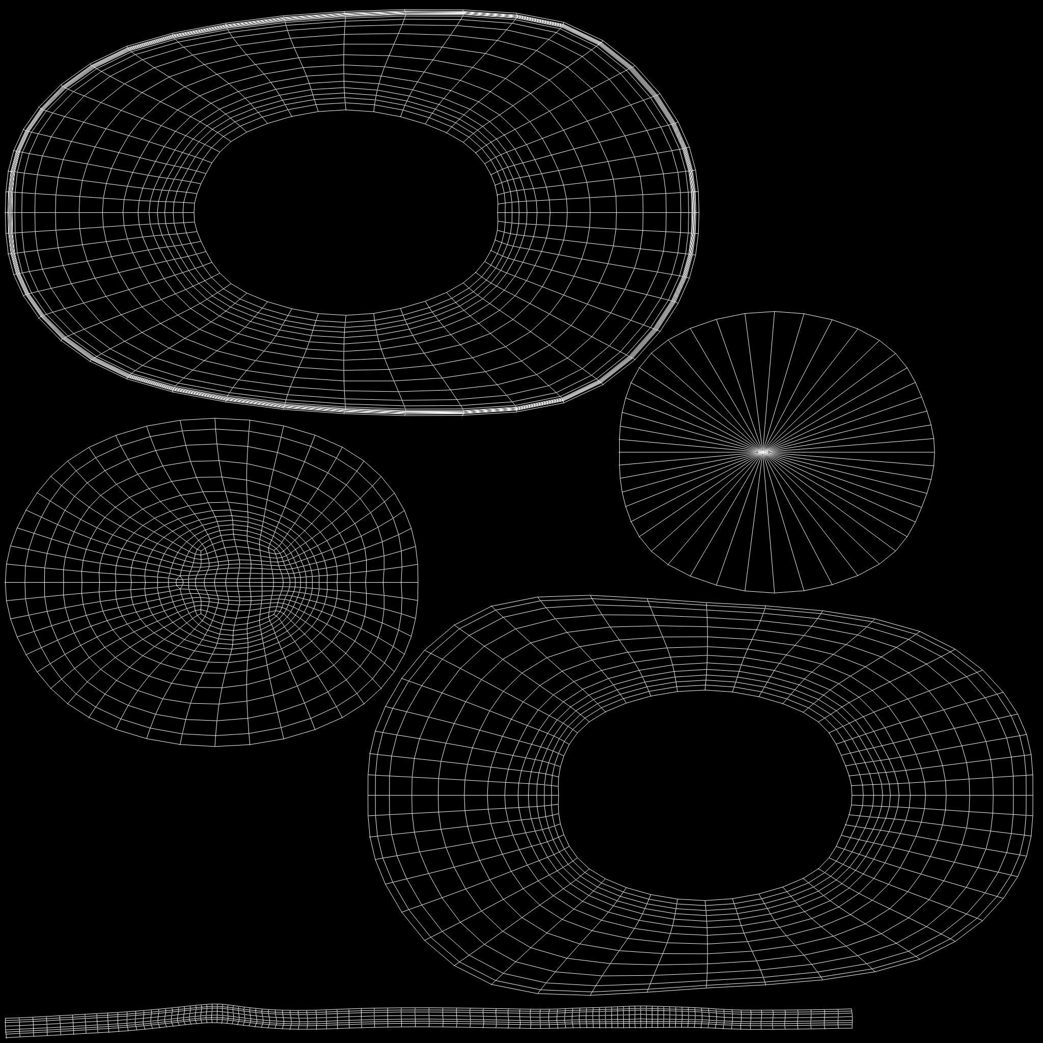 Female Sheriff Hat Low-poly 3D model_12